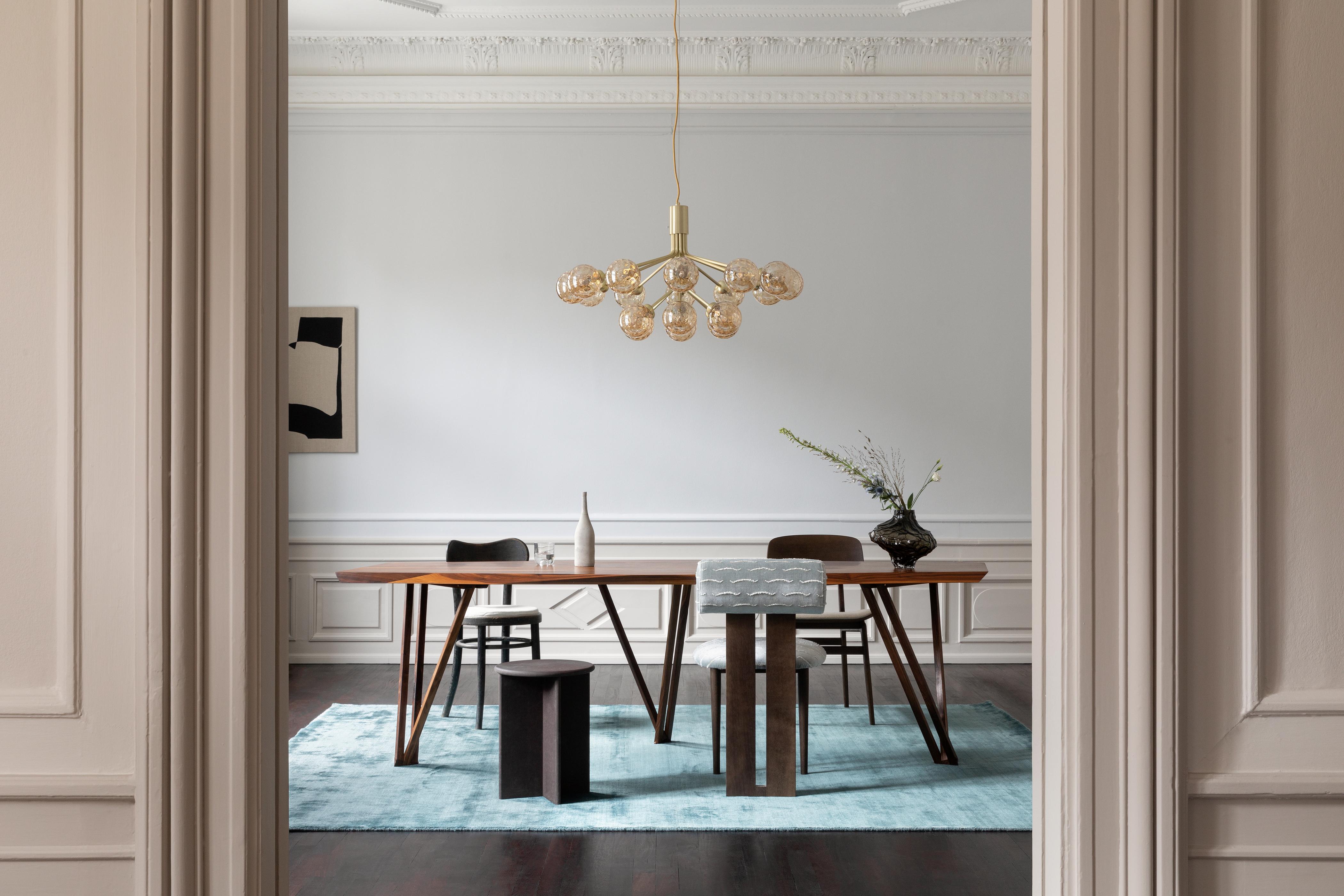 Kronleuchter APIALES 18 Messing mit goldenem Glas [Antonina] [Amelia spr]