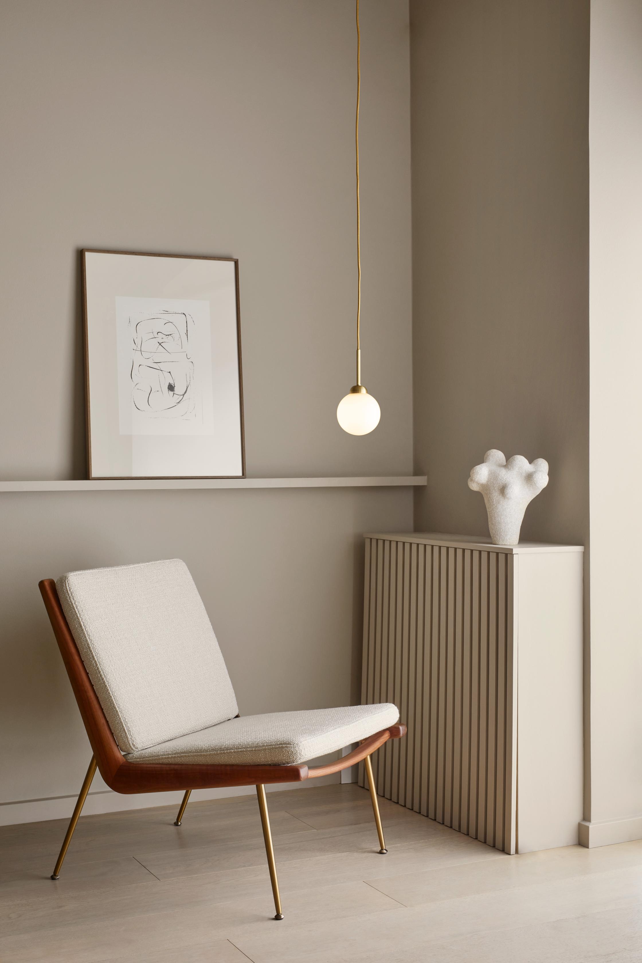 Hanglamp APIALES messing met opaalglas [Antonina] [Amelia spr]