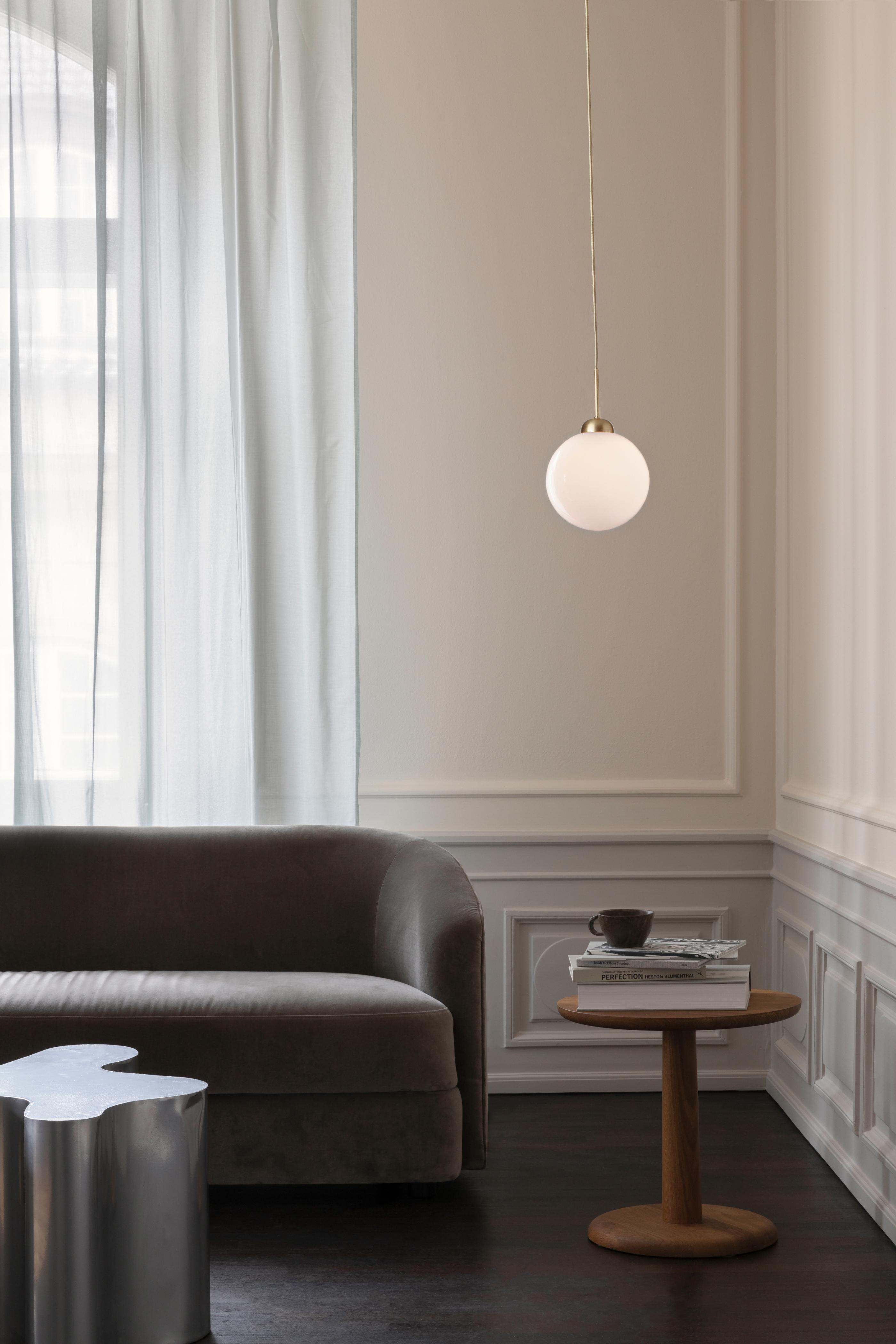 Hanglamp APIALES messing met opaalglas [Antonina] [Amelia spr]