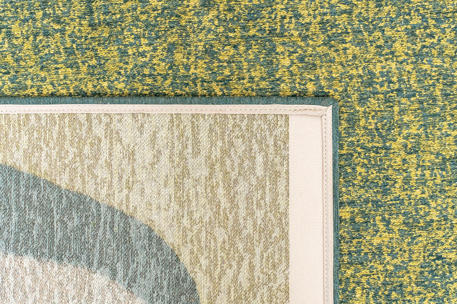 MARBLE Green Carpet with Blue and Beige