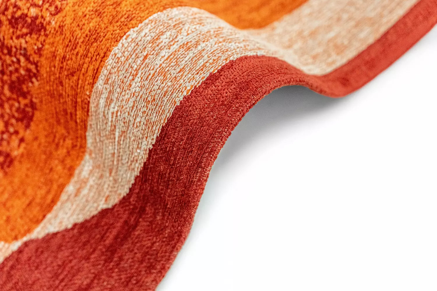 Teppich MARBLE orange mit bordeaux und beige