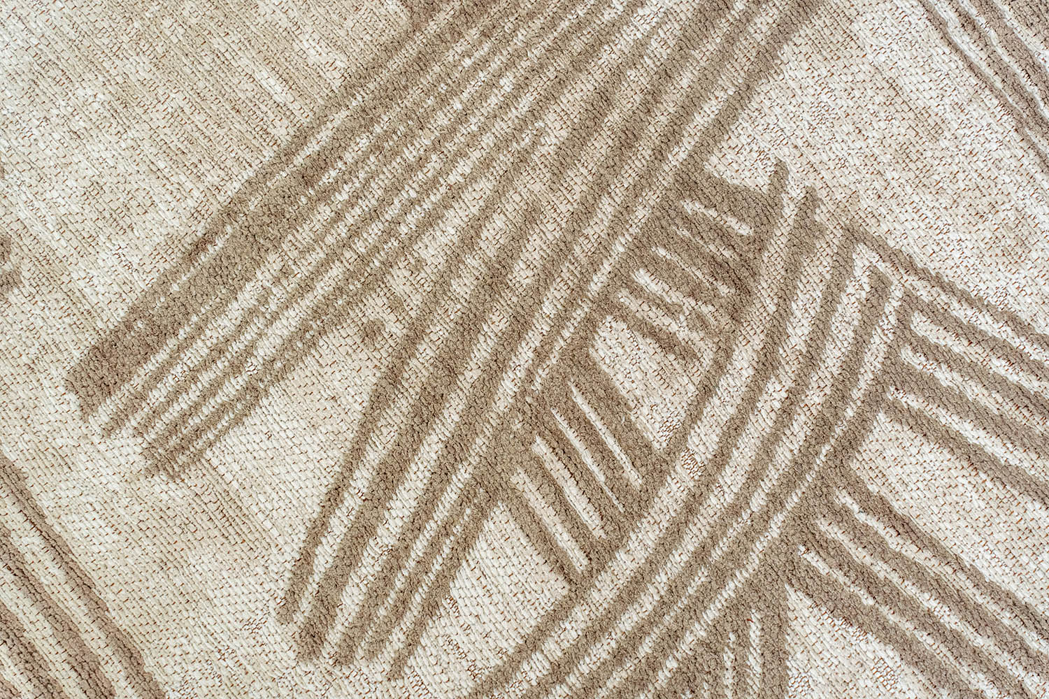 Beige KANJI tapijt met crème
