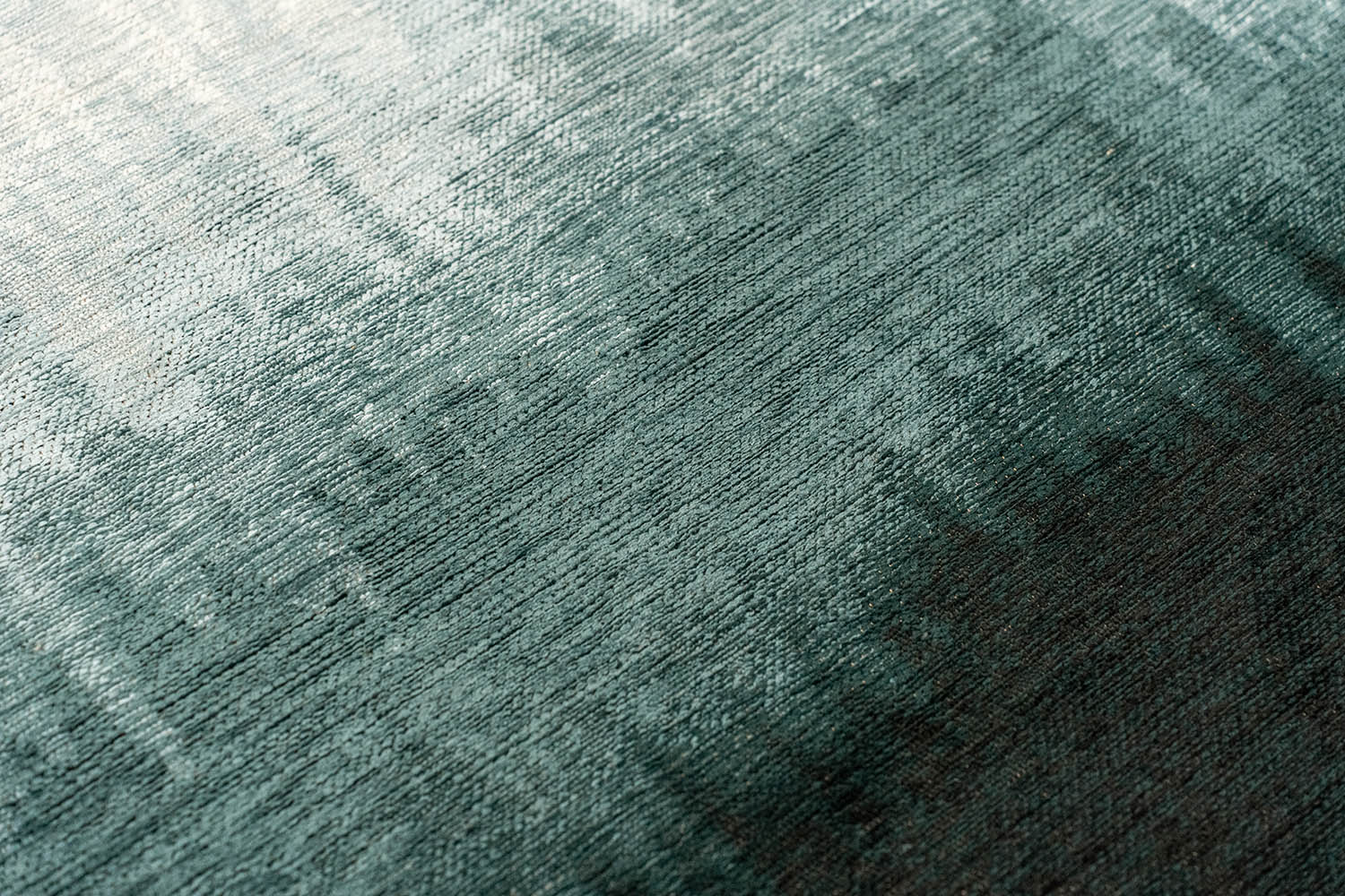 Runder Teppich SENDAI blau mit Weiß