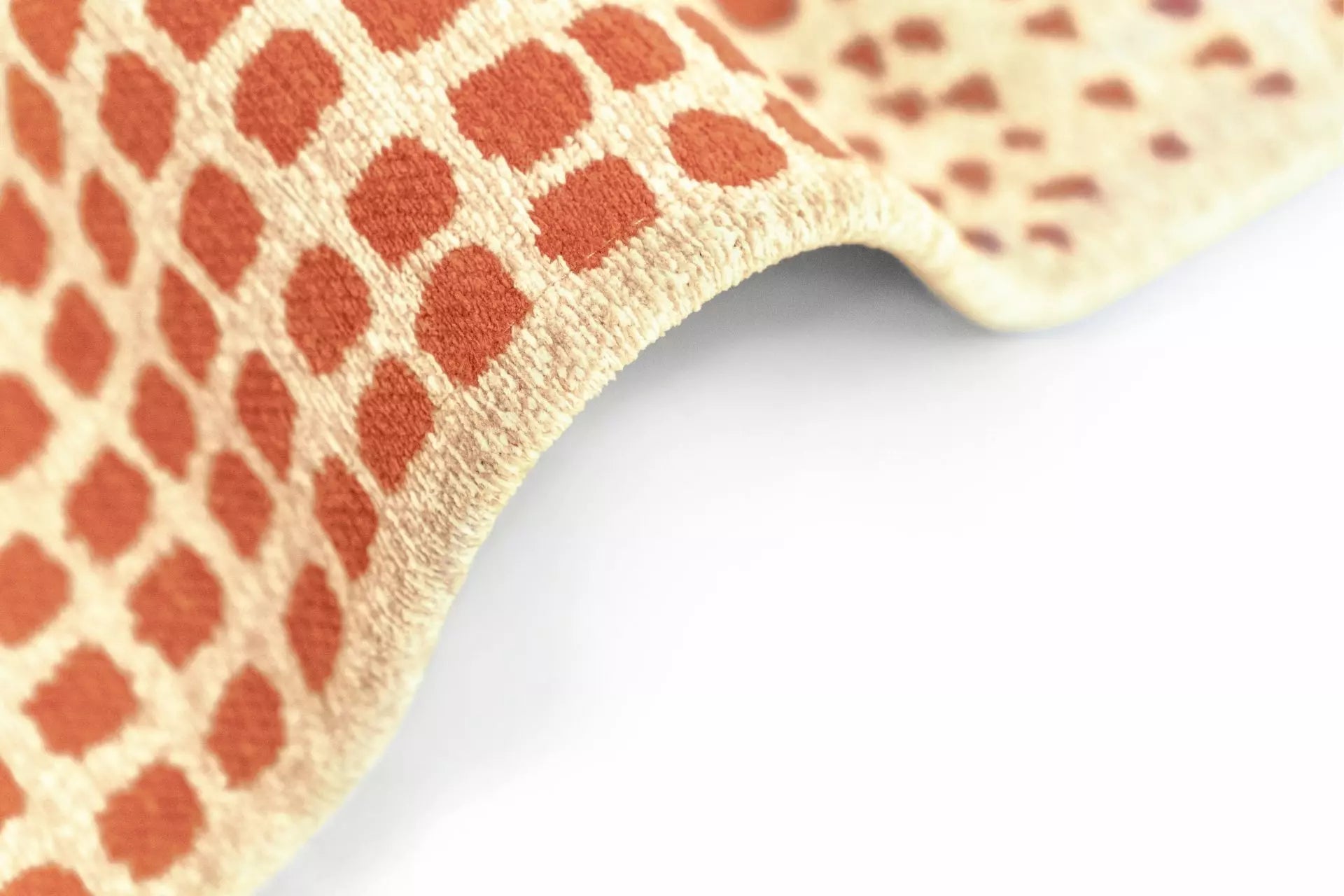 Beige ZEN vloerkleed met oranje