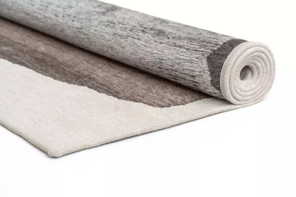 Vloerkleed BRUSH beige met bruin