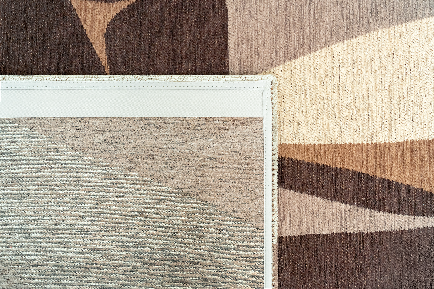 Teppich STONES beige mit braunem und kaffeefarbenem