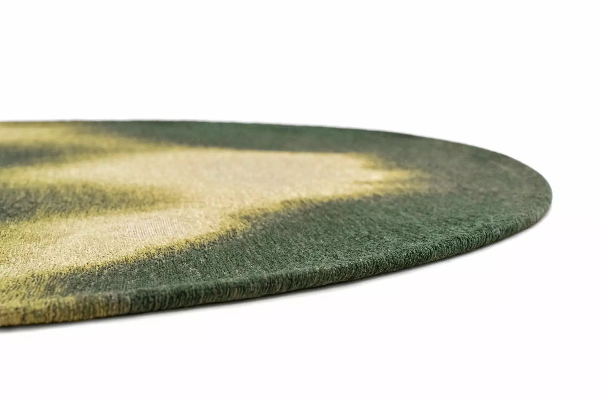 Dywan owalny AQUARELLE LEAF zielony z żółtym – drewno orzechowe