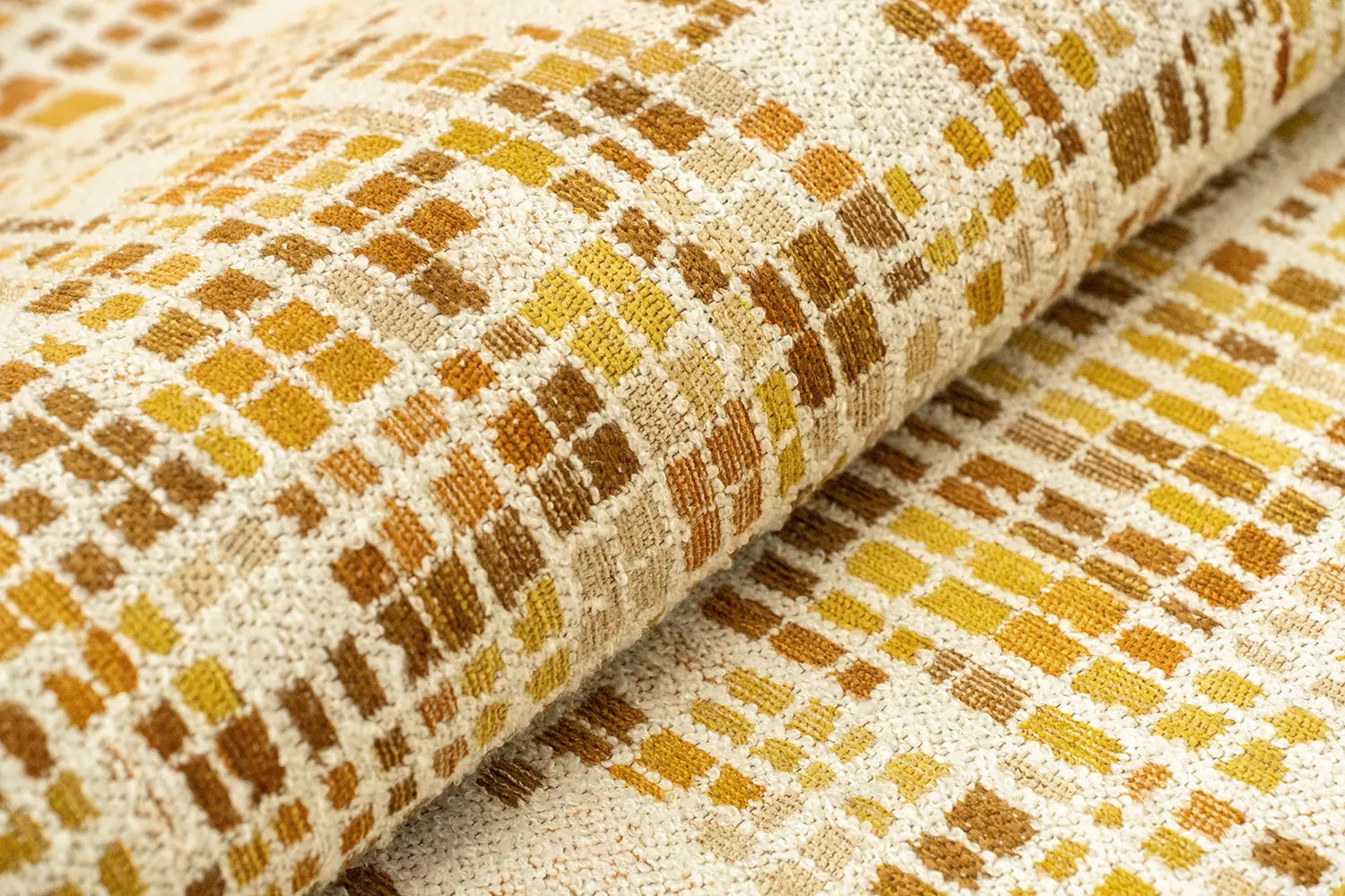 CUBIK beige vloerkleed met oranje en geel