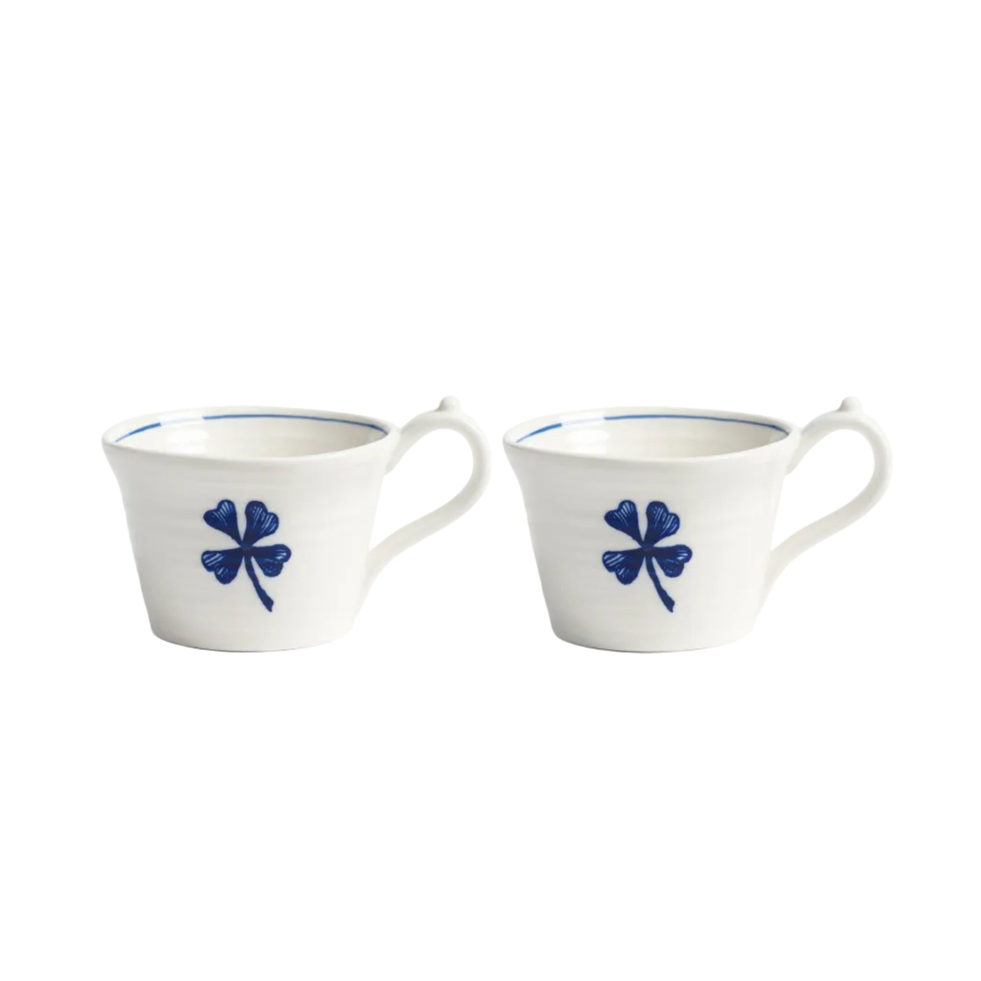 ANOUK CLOVER white and blue cup set