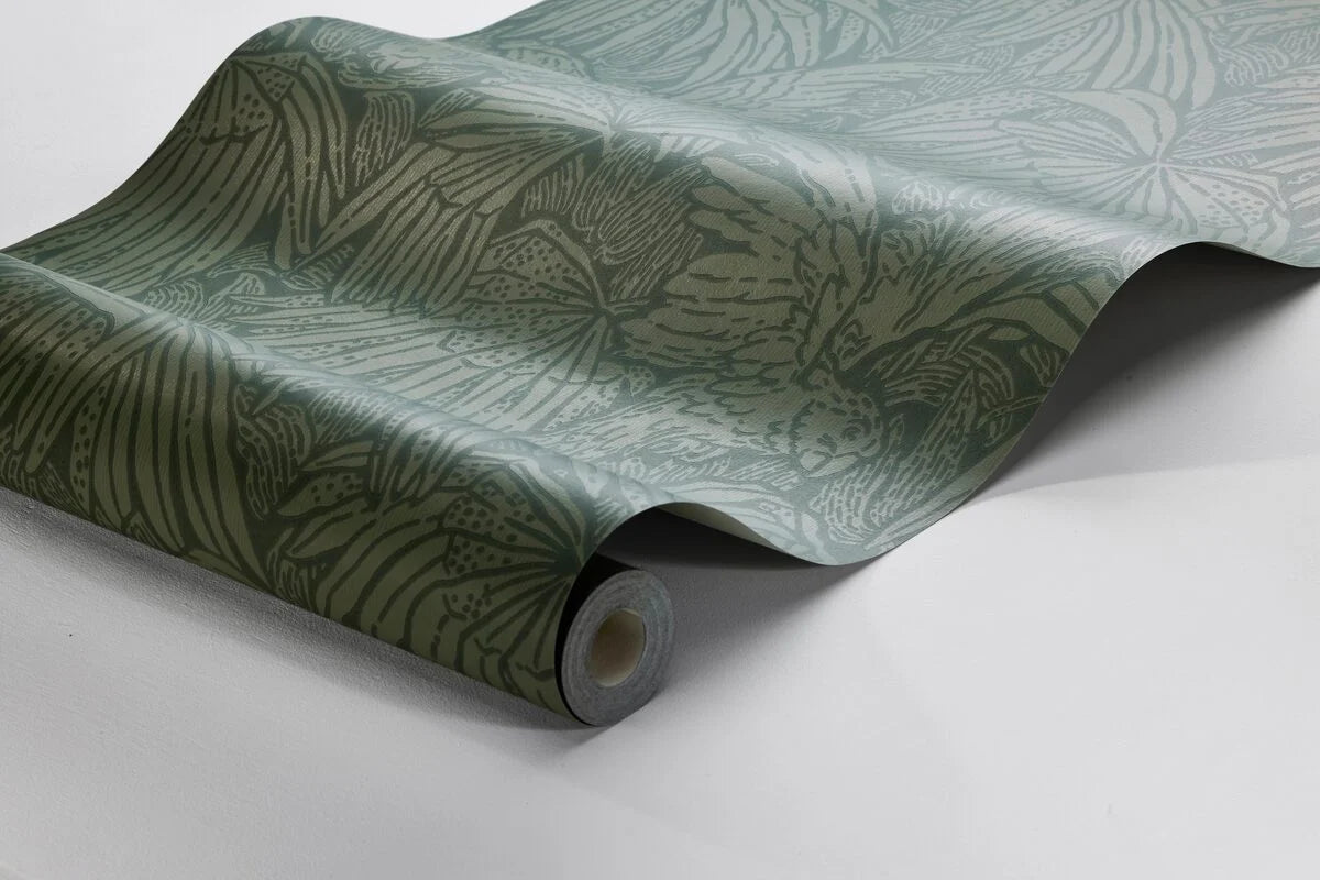 Behang met dierenmotief HIDDEN PARROT groen