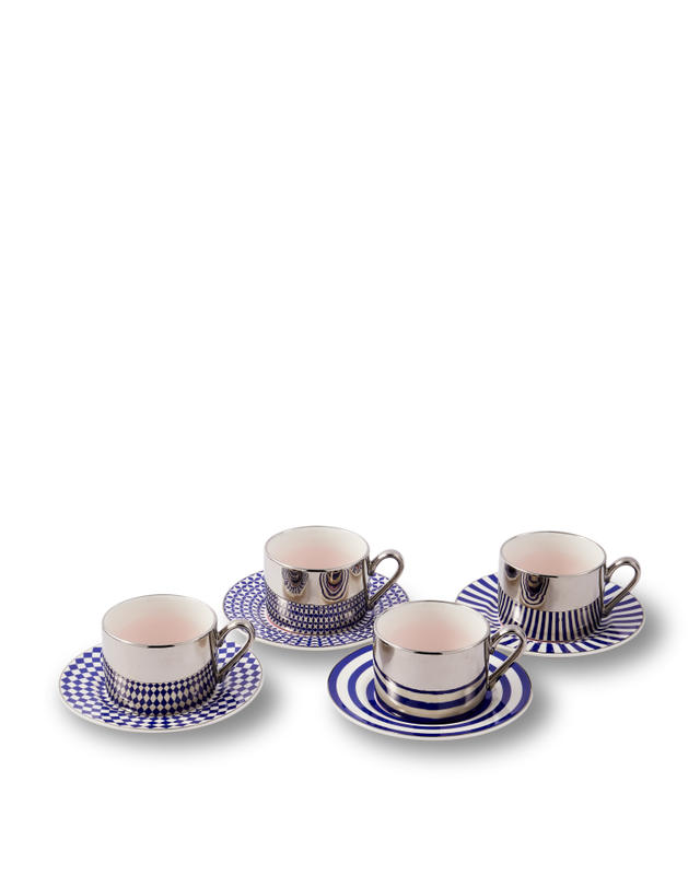 Set van koffiekopjes AUNTY COFFEE CUPS donkerblauw