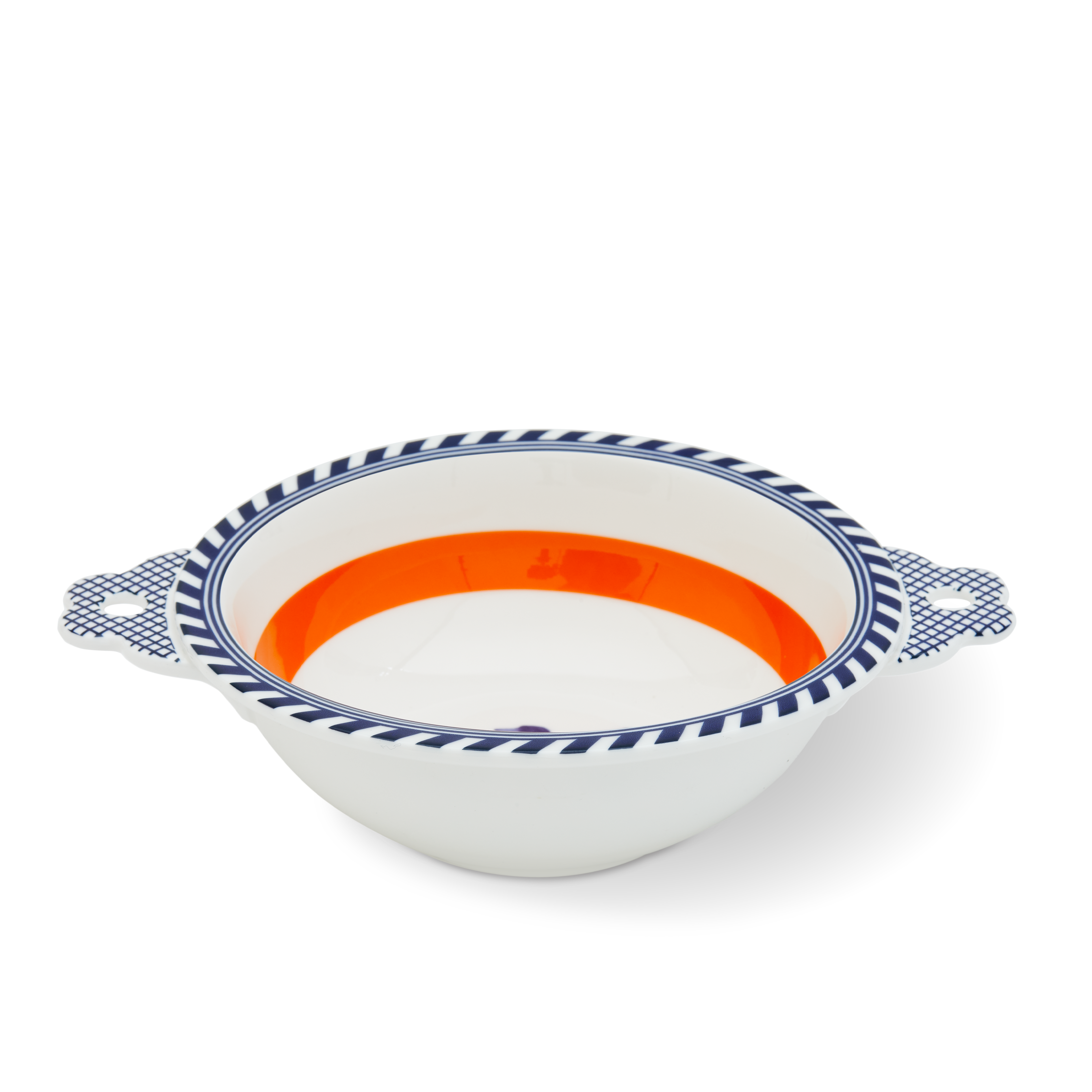 Miska BIRD wit met oranje en blauw