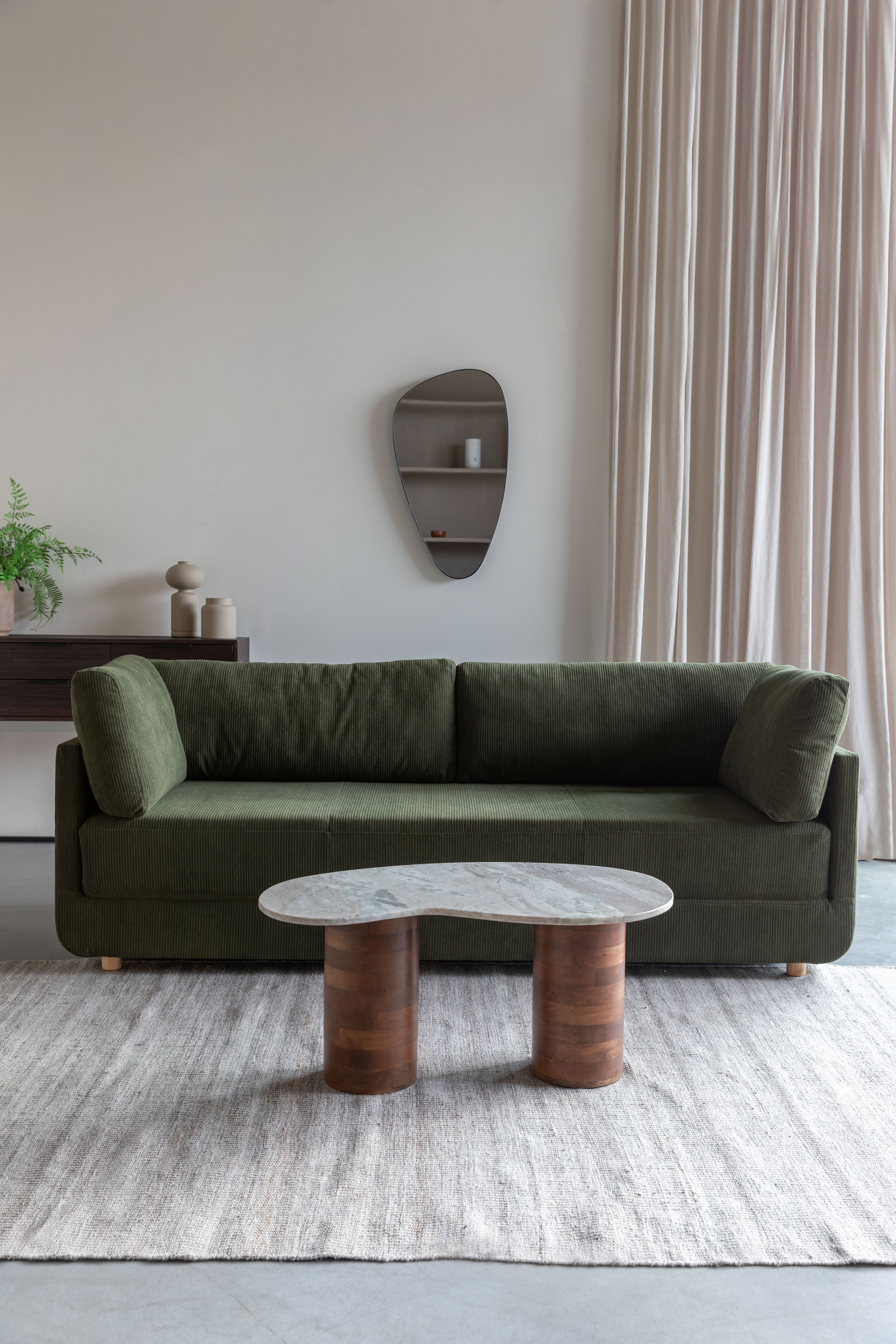 Koffietafel PELI marmer met mango-hout