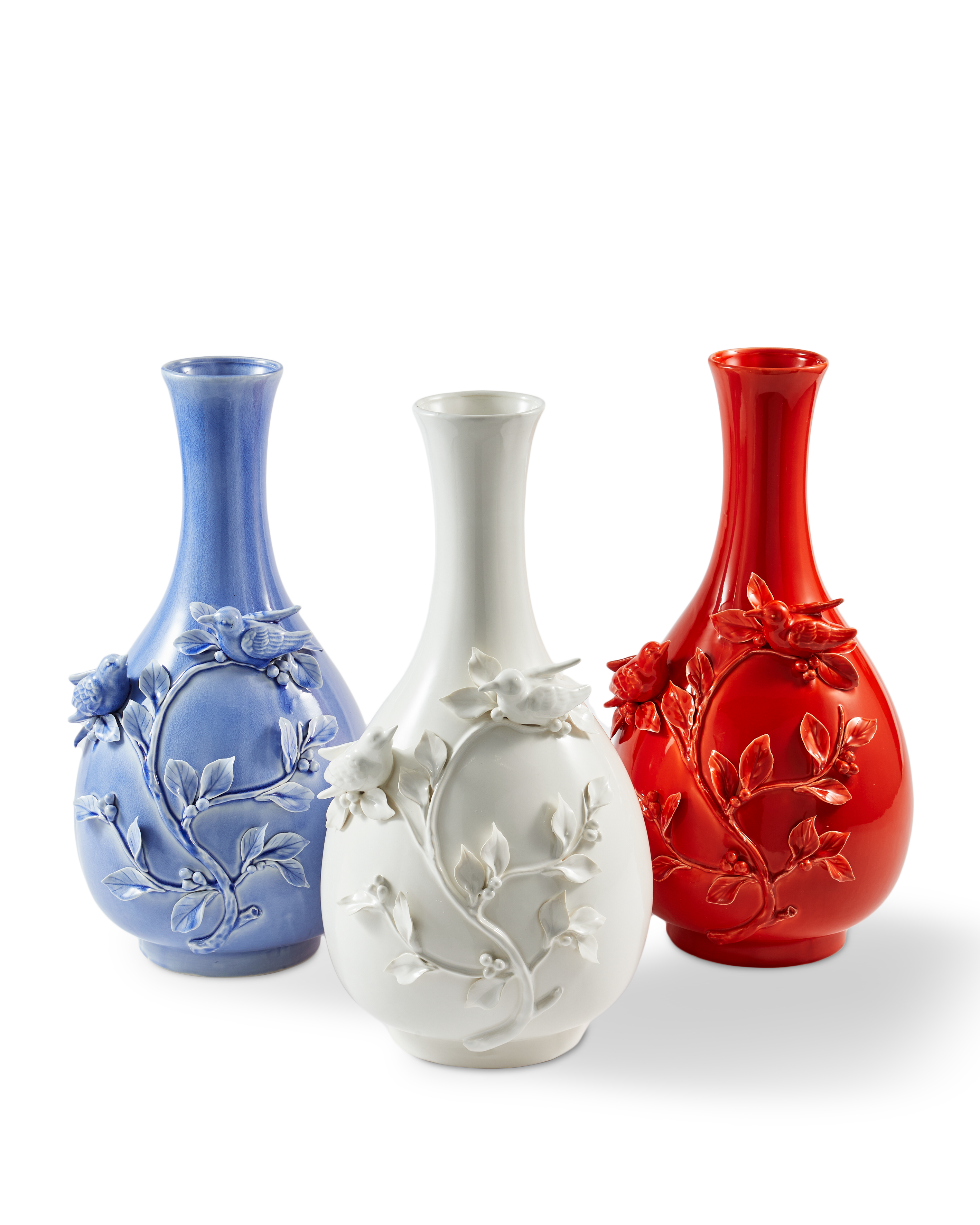 Wazon 3D VÖGEL blau