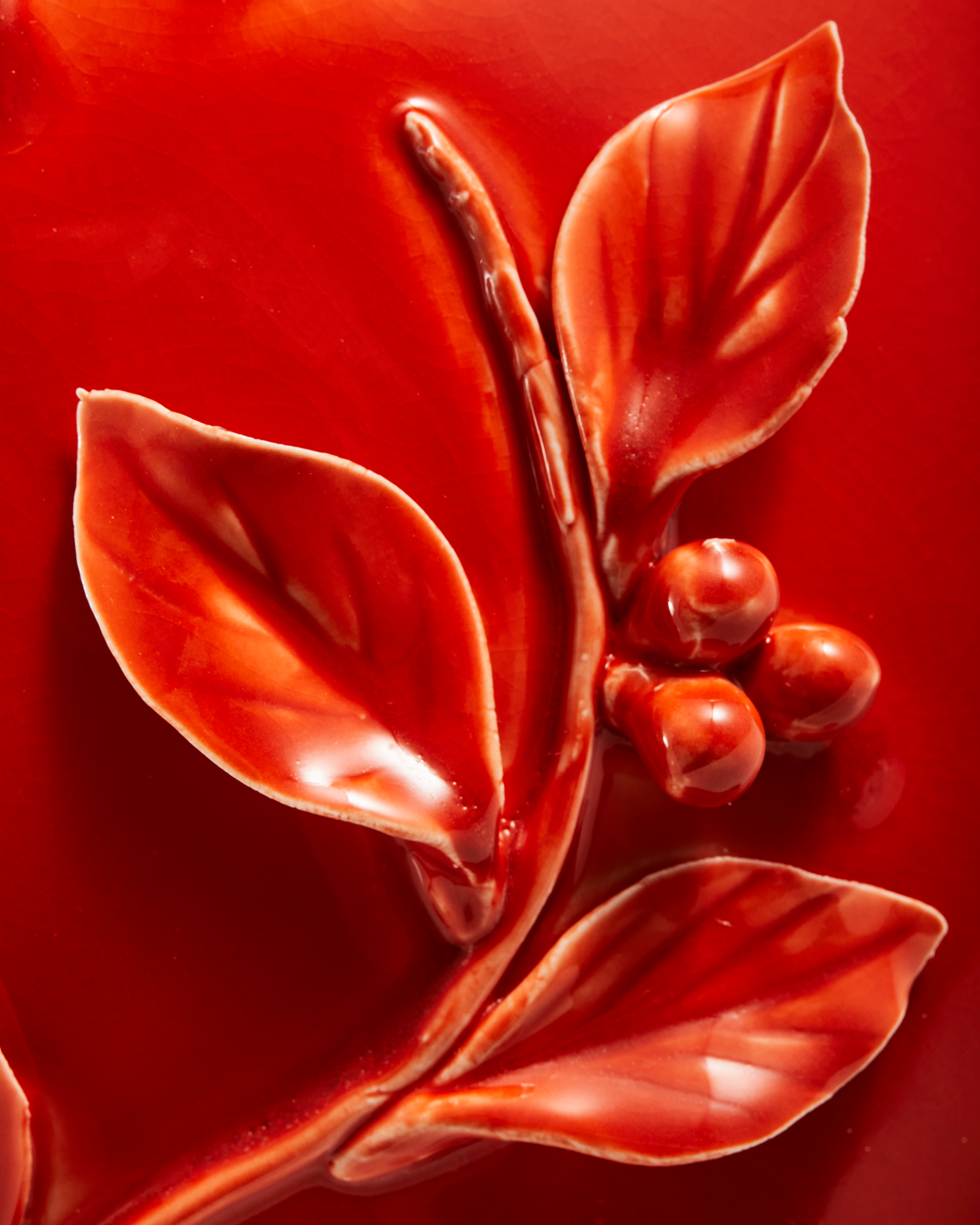 3D BIRDS Vase dark orange