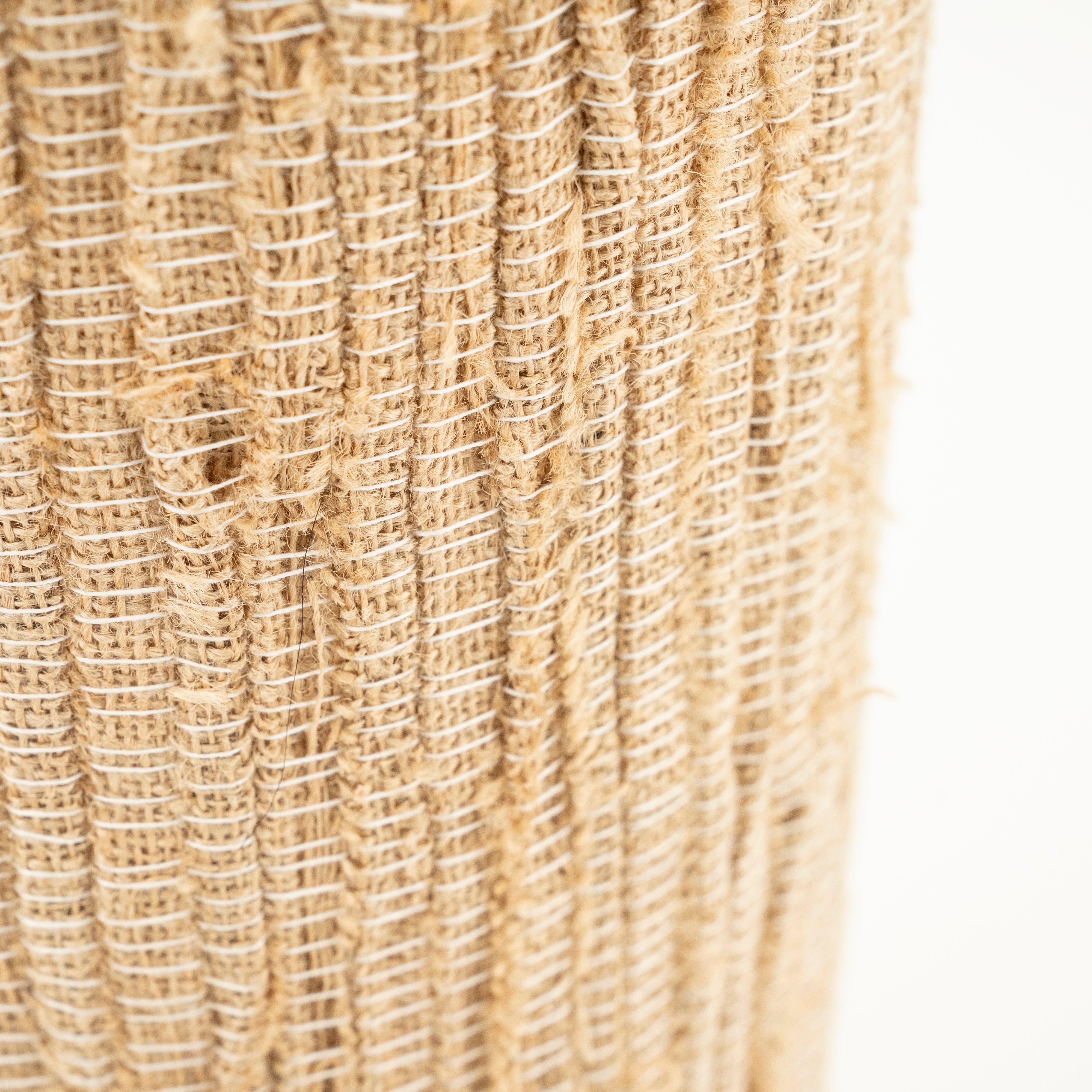 Tafellamp GADJA jute met houten voet