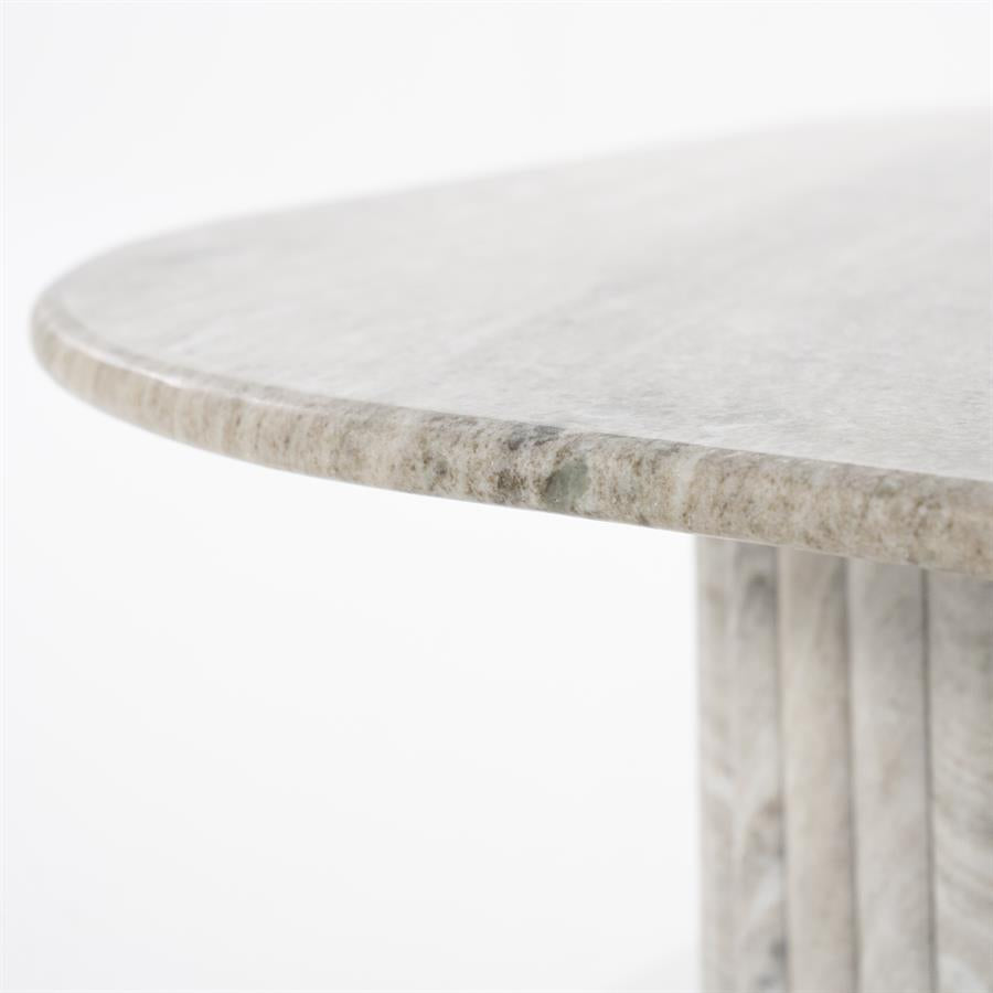 Couchtisch DORIQUE aus Mangoholz und grauem Marmor