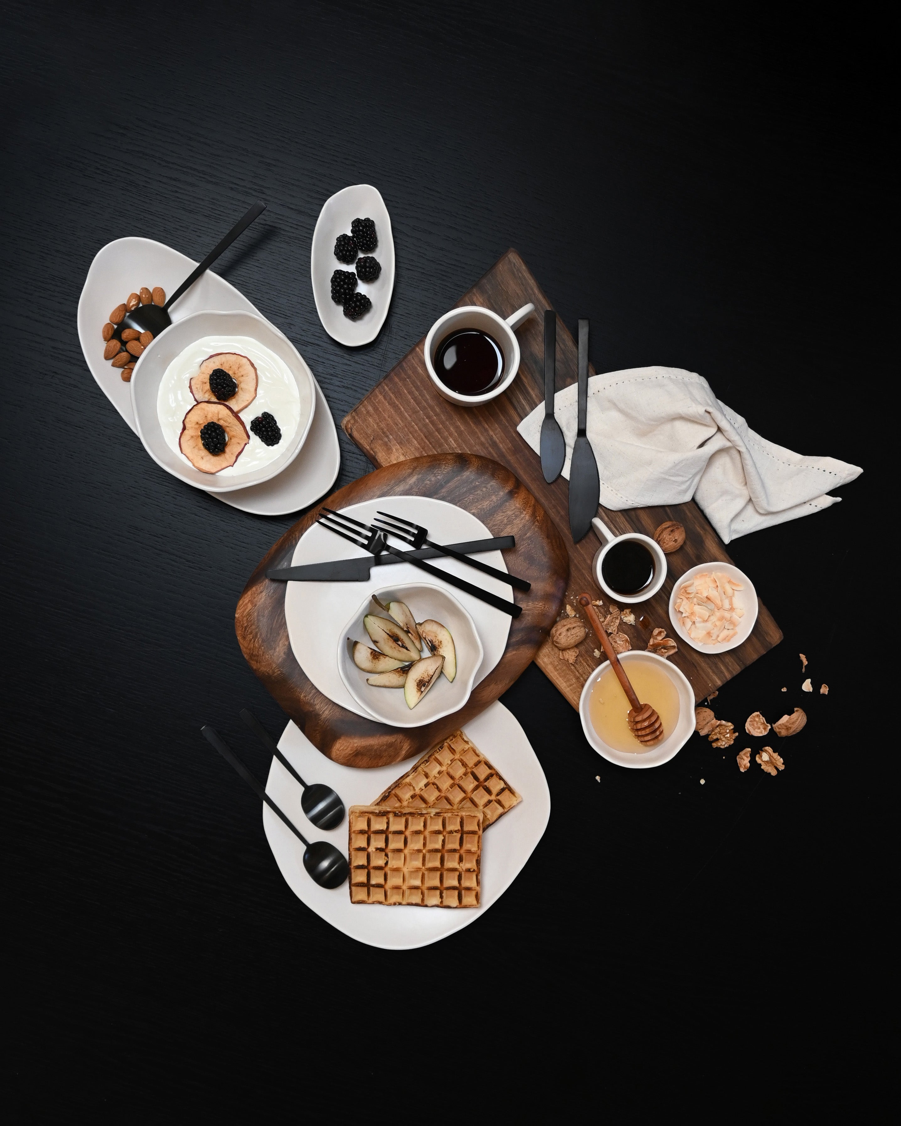 Set von Tellern NATIVE weiße Steinzeug