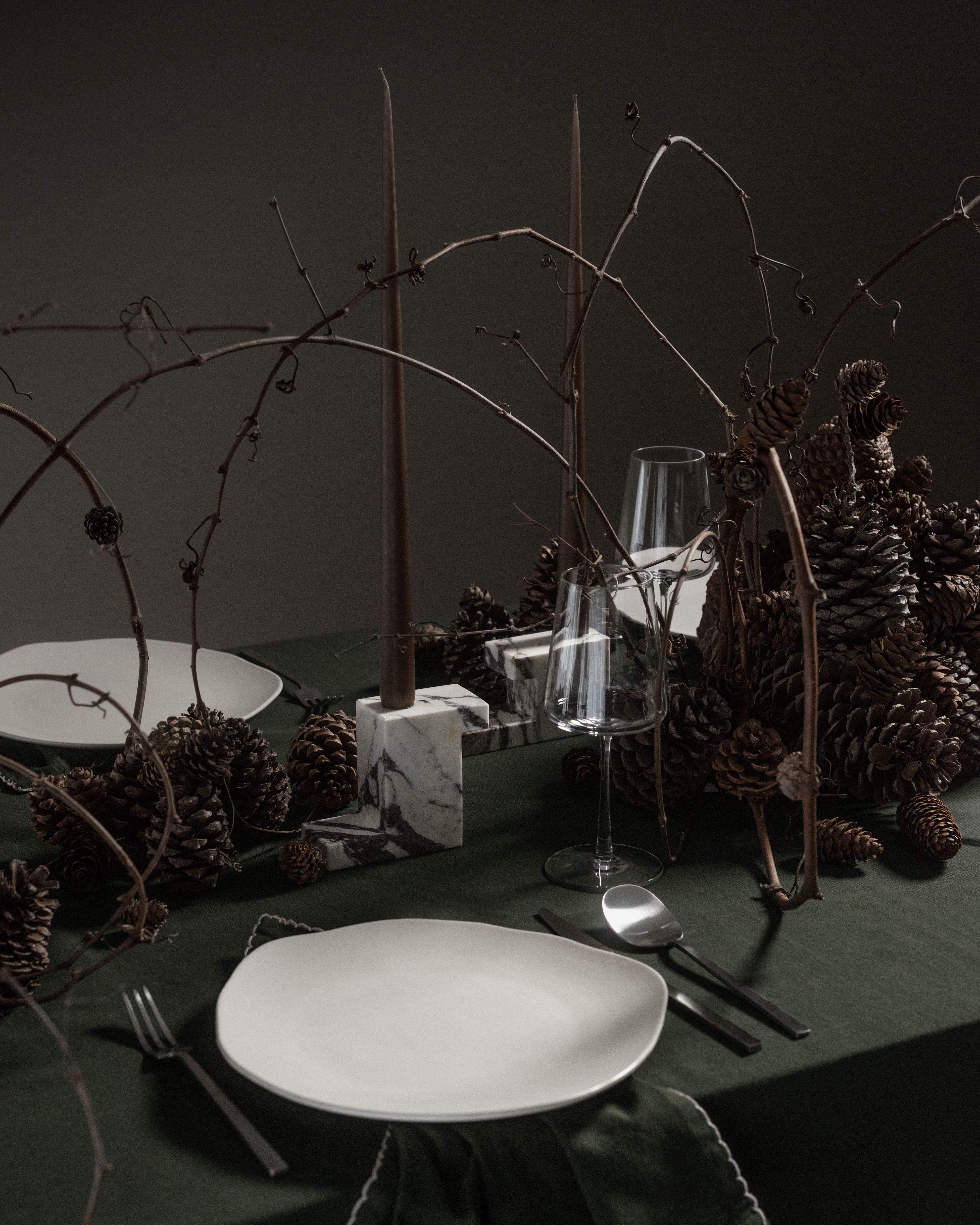 Set von Tellern NATIVE weiße Steinzeug