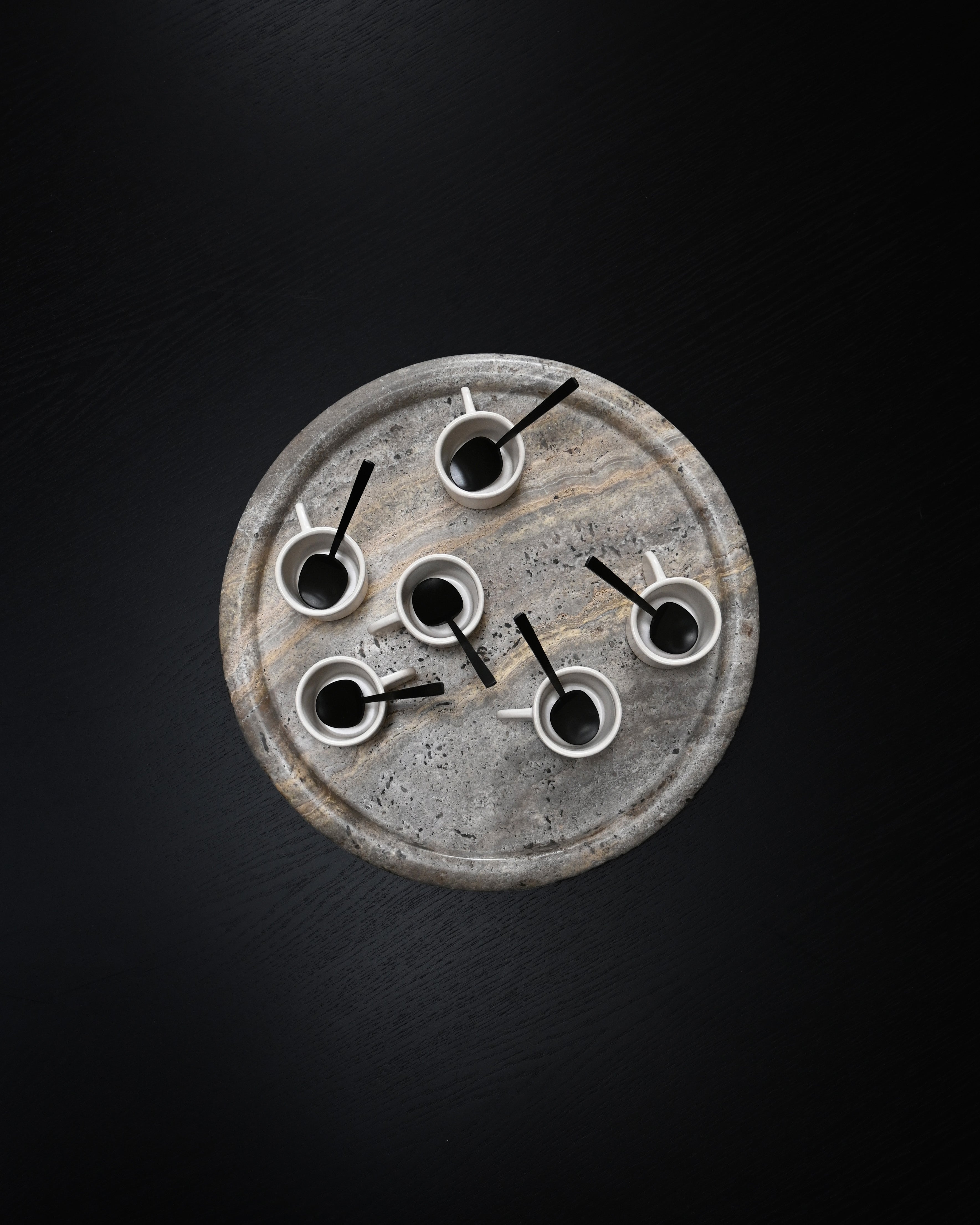 Native White Stoneware Espresso Cup Set