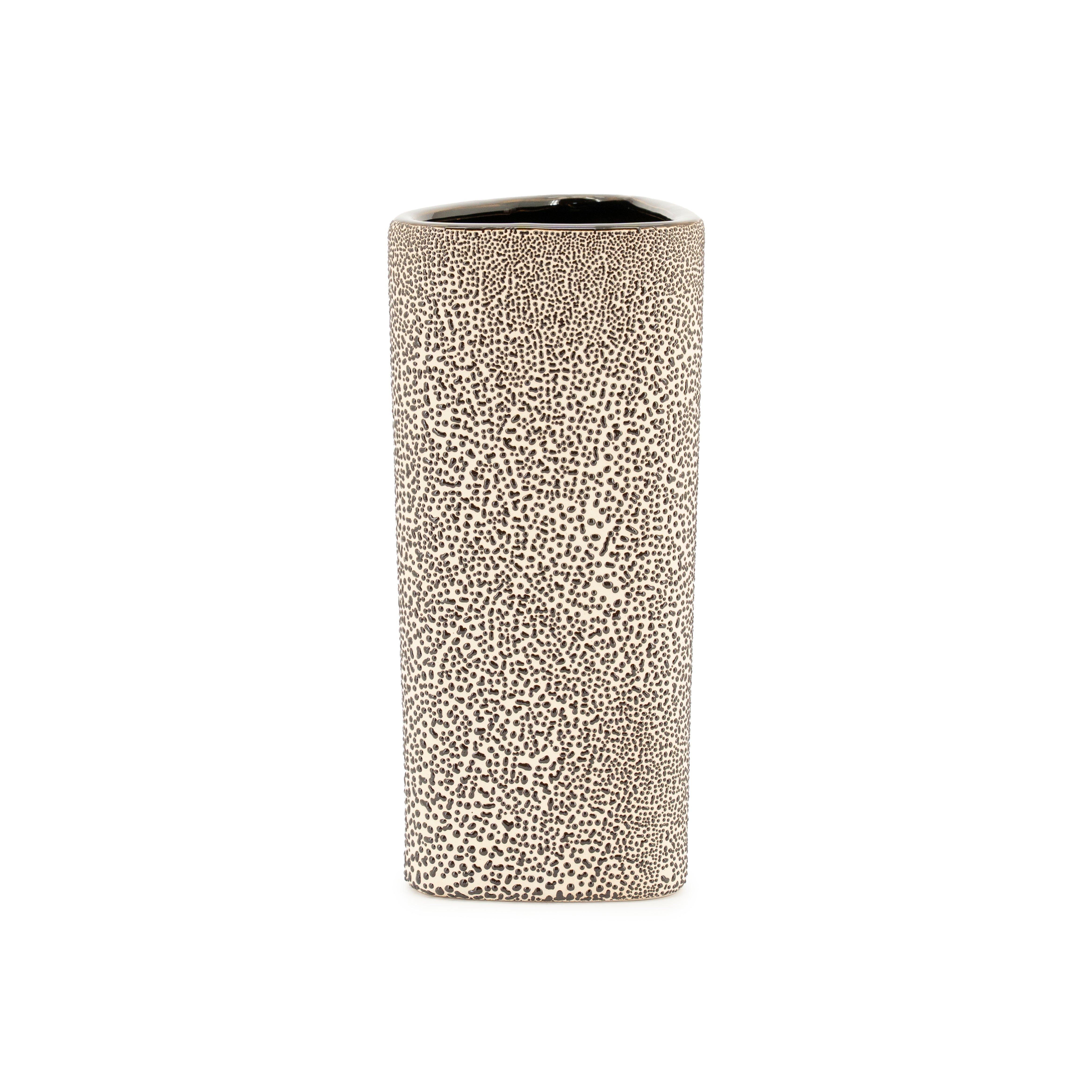 Vase DOTANGLE braune Keramik