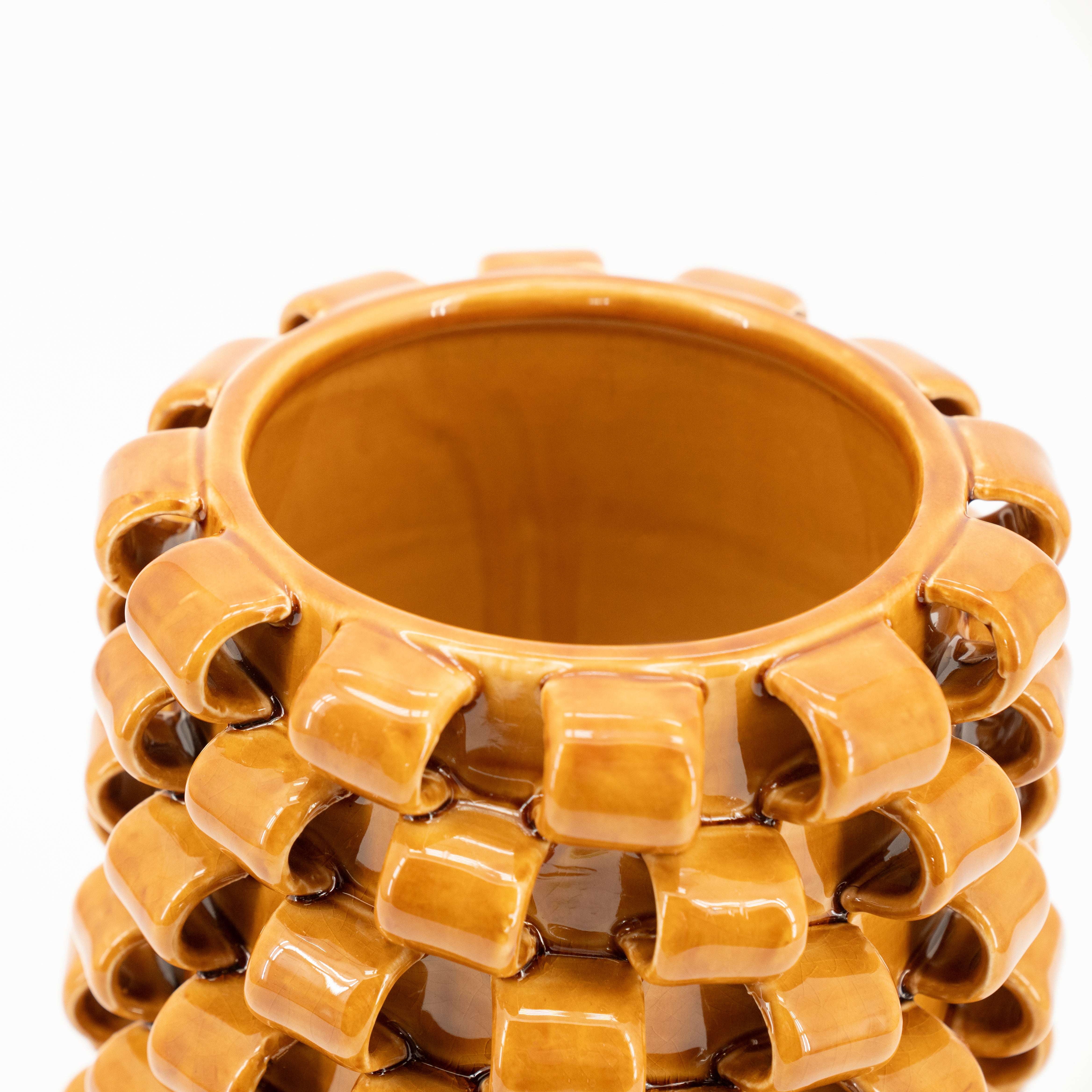 Vase LOOPA senfgelb Keramik