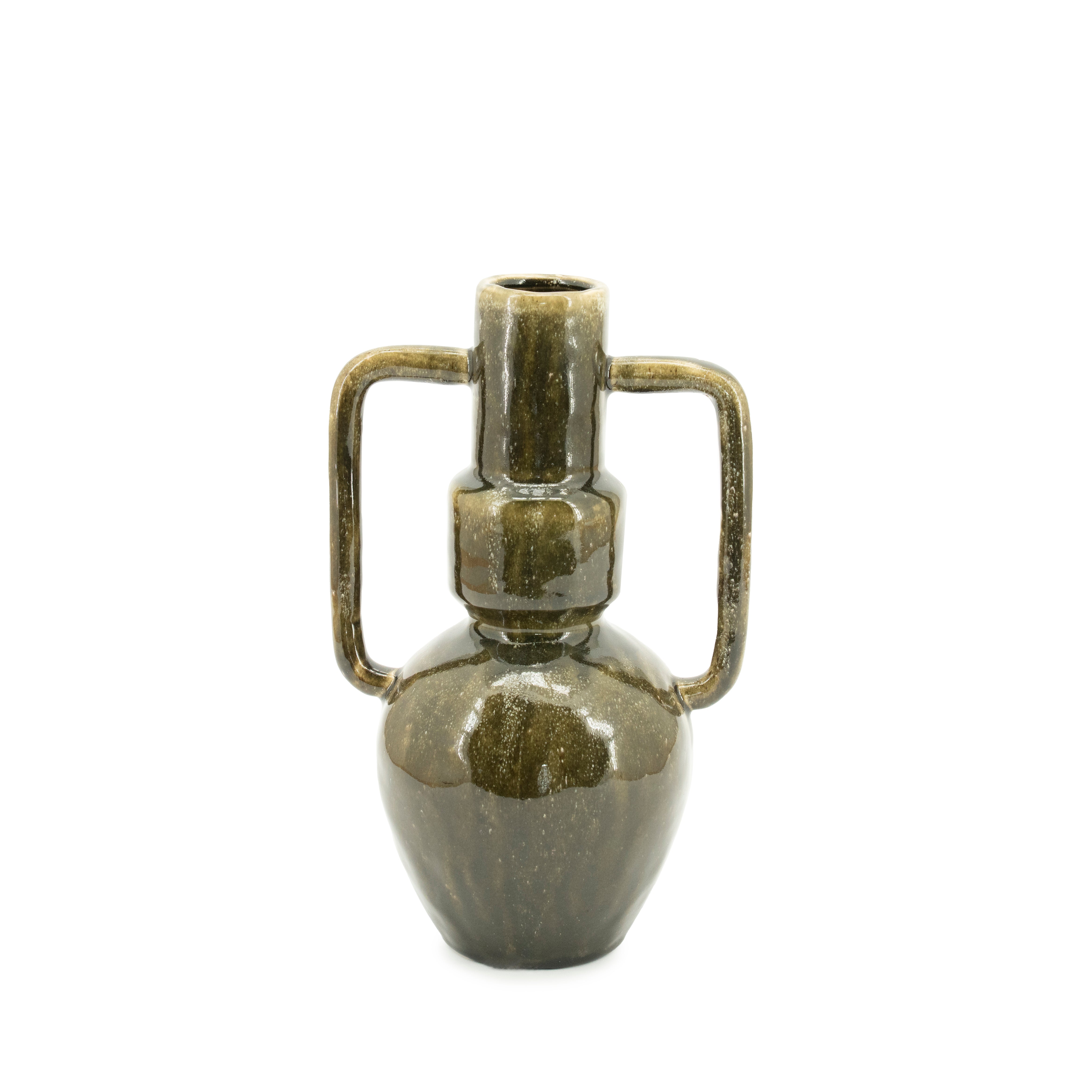 ZAZA Green Stoneware Vase