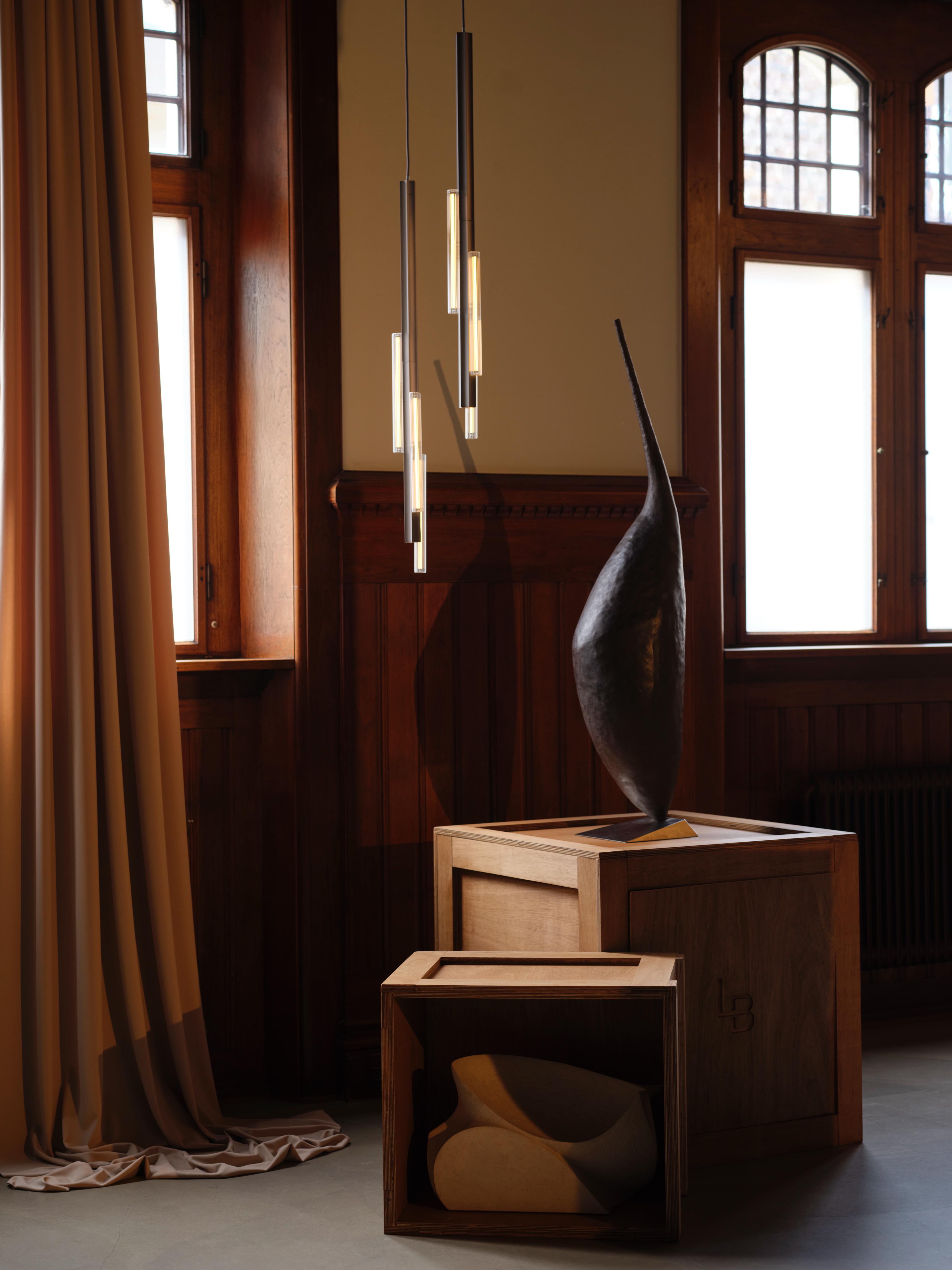 Hanglamp 3-punts HAIL geborsteld goud