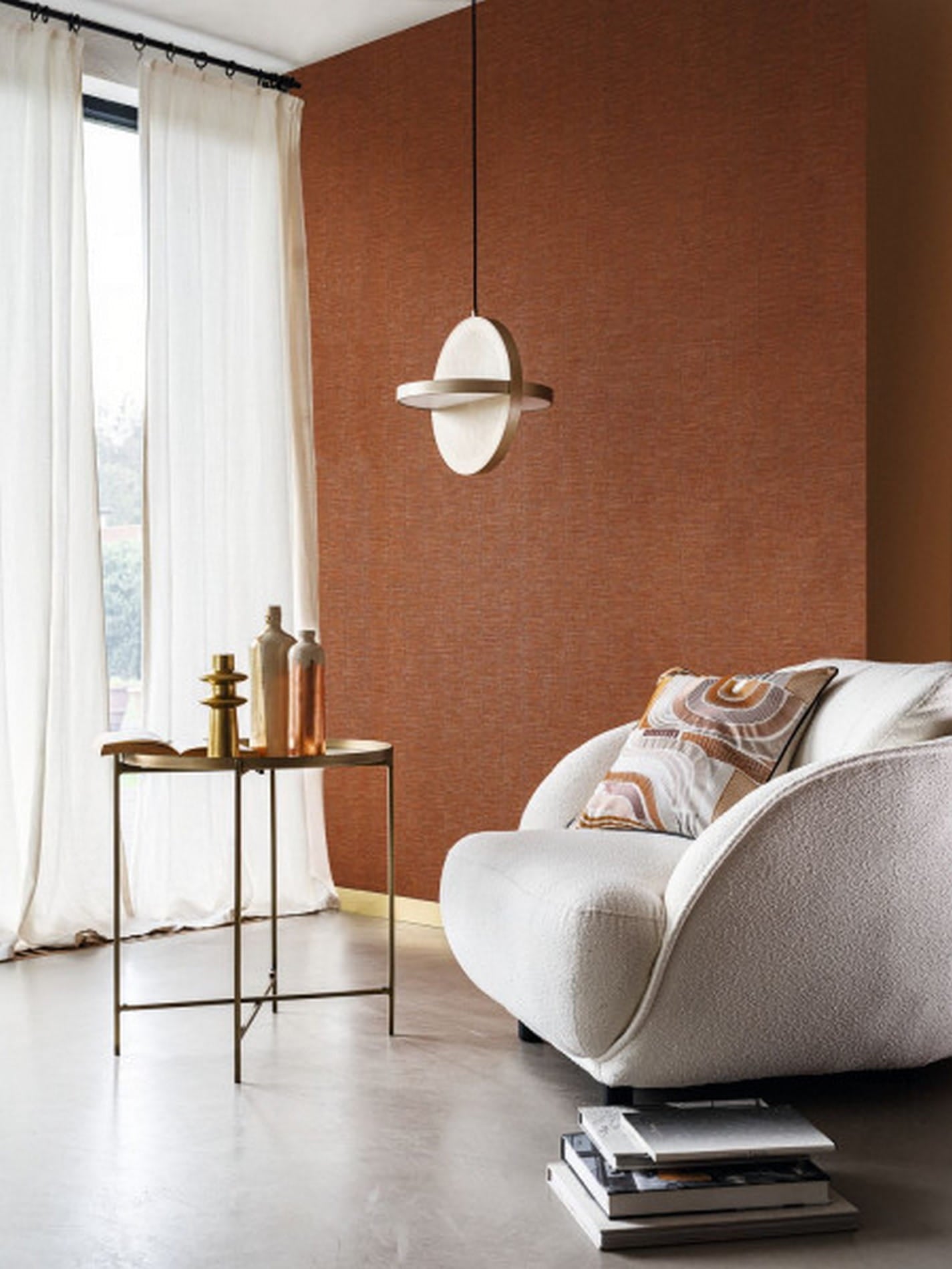 Metallisch strukturierte Tapete mit Streifen PLATINUM in gedämpftem Grün