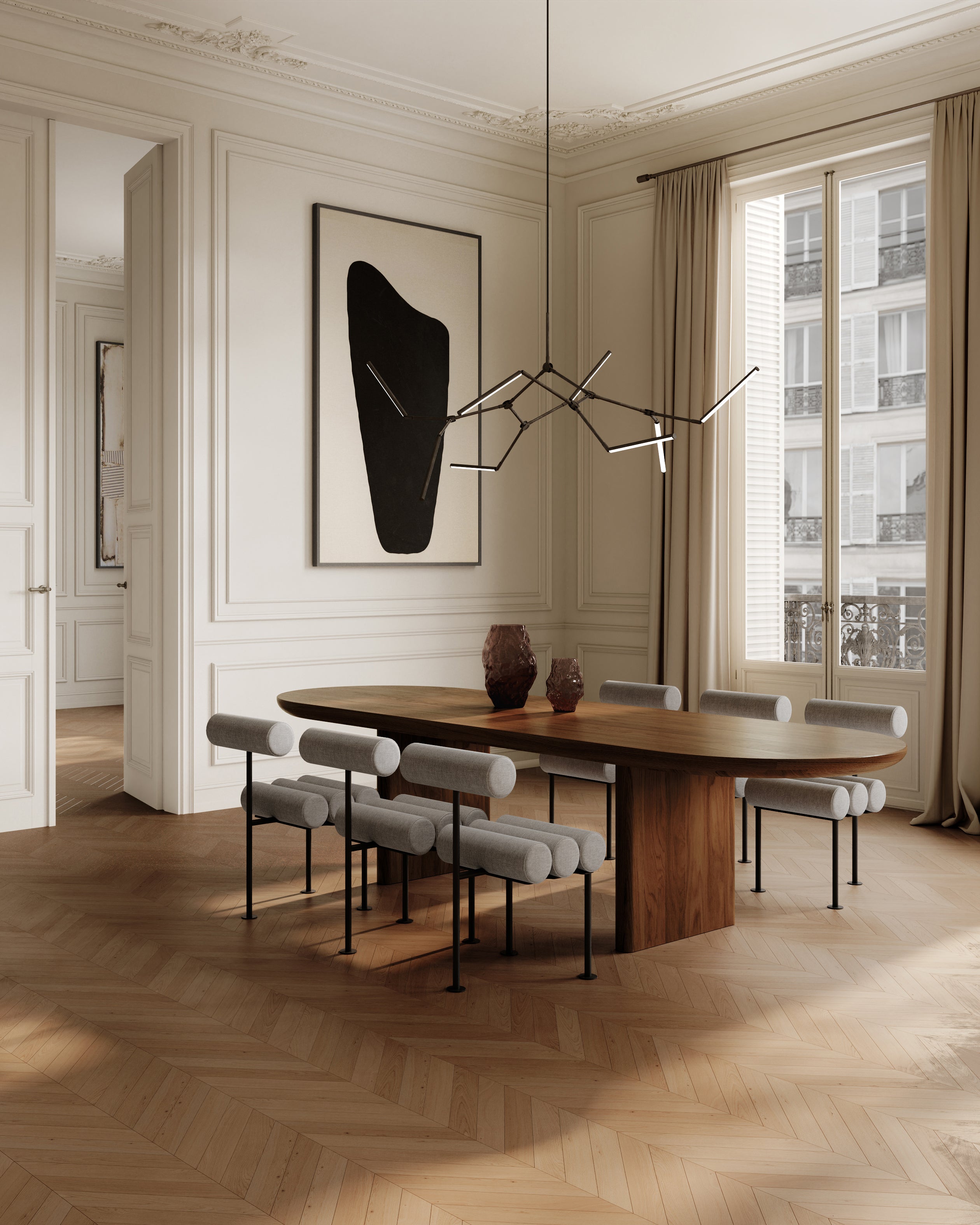 KATACHI Vase Brown Glass