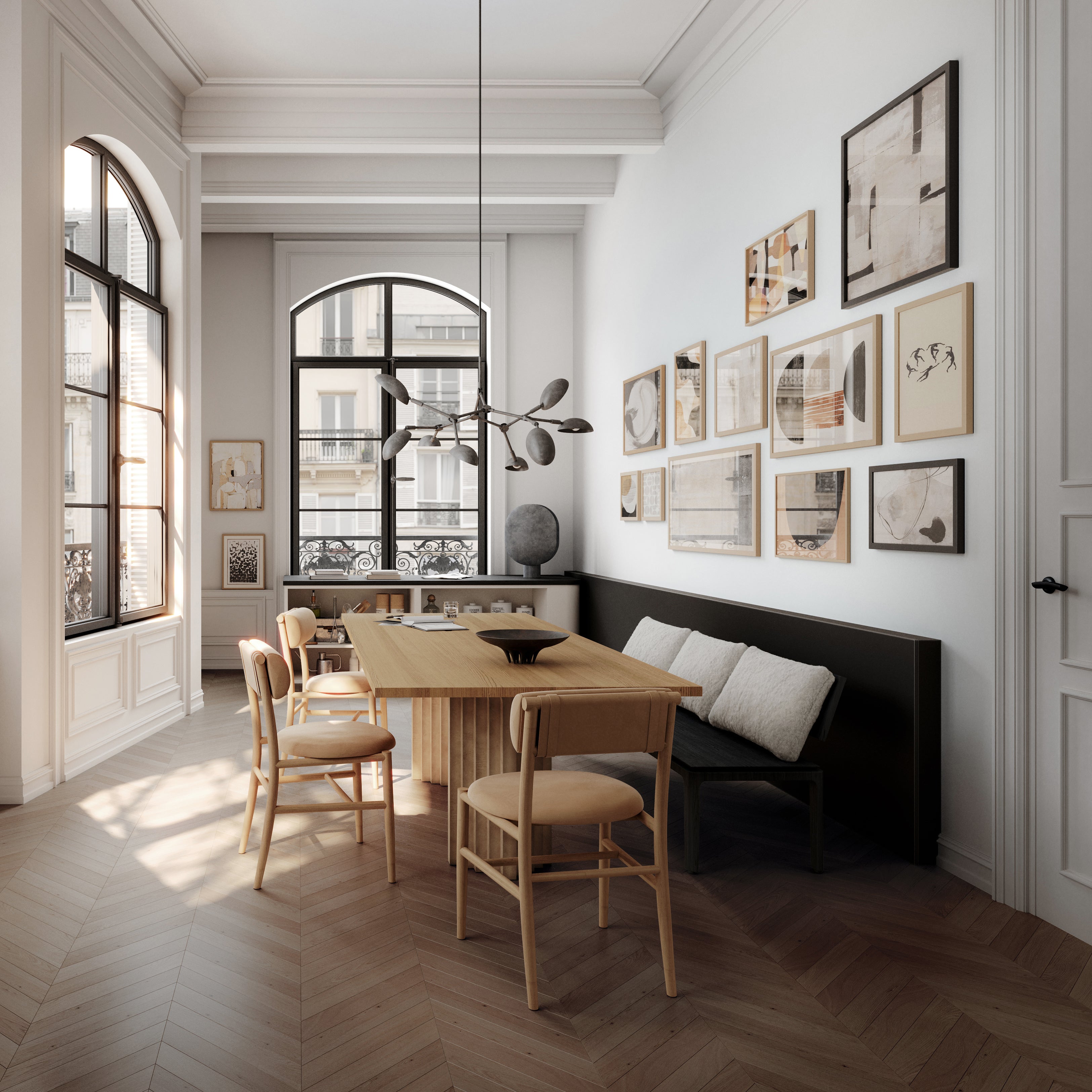 Krzesło z podłokietnikami NAMA ciepły beżowy