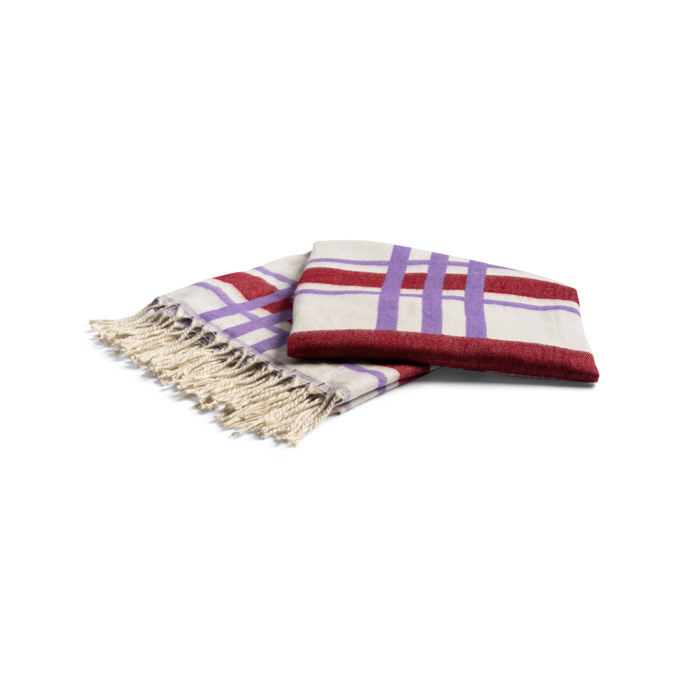 Pled PLANO white with purple and red