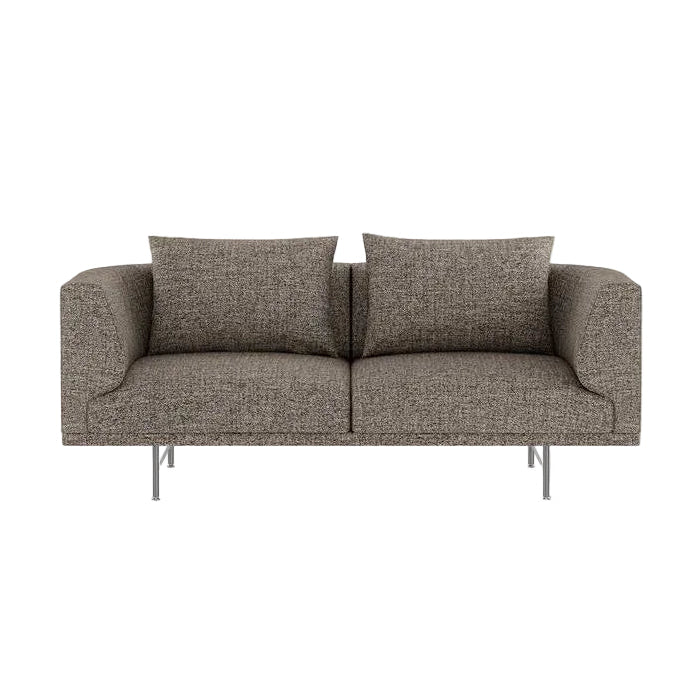 Sofa 2-zits CHIMNEY bruin boucle met stalen basis