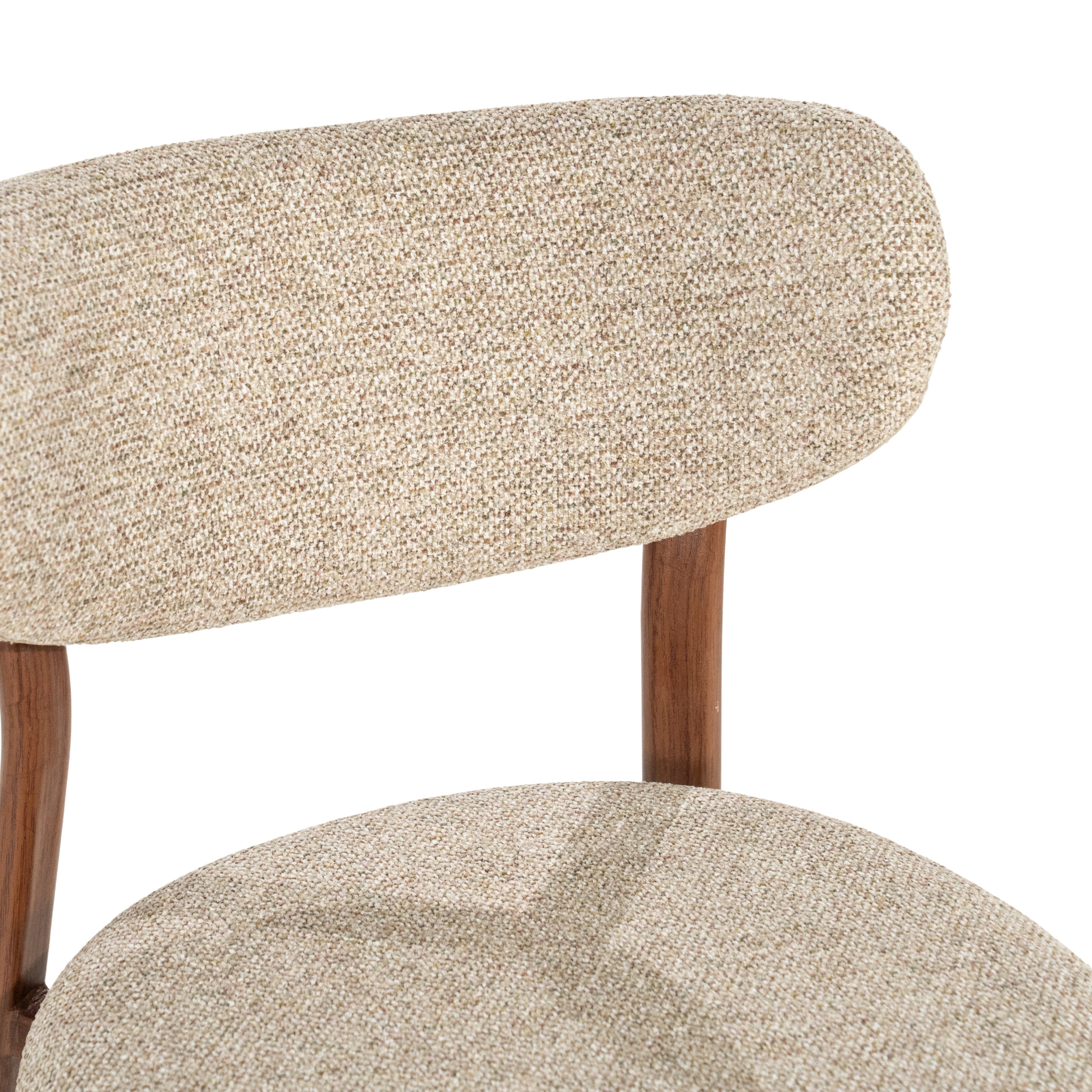 Krzesło barowe SEDIA beżowy z ciemnobrązową podstawą