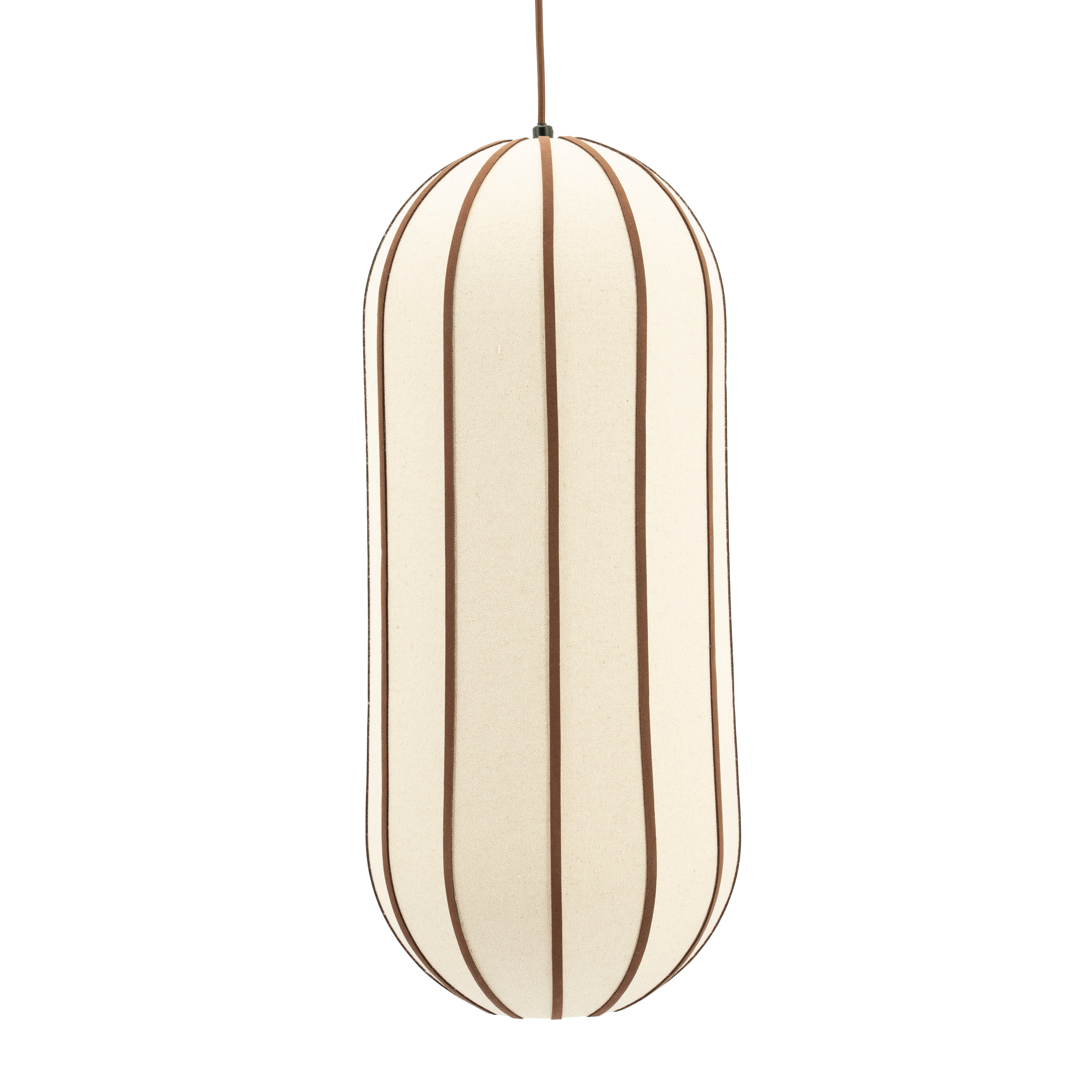 Lampa wisząca COCOON ONE beżowy z brązowym wykończeniem [Amelia]