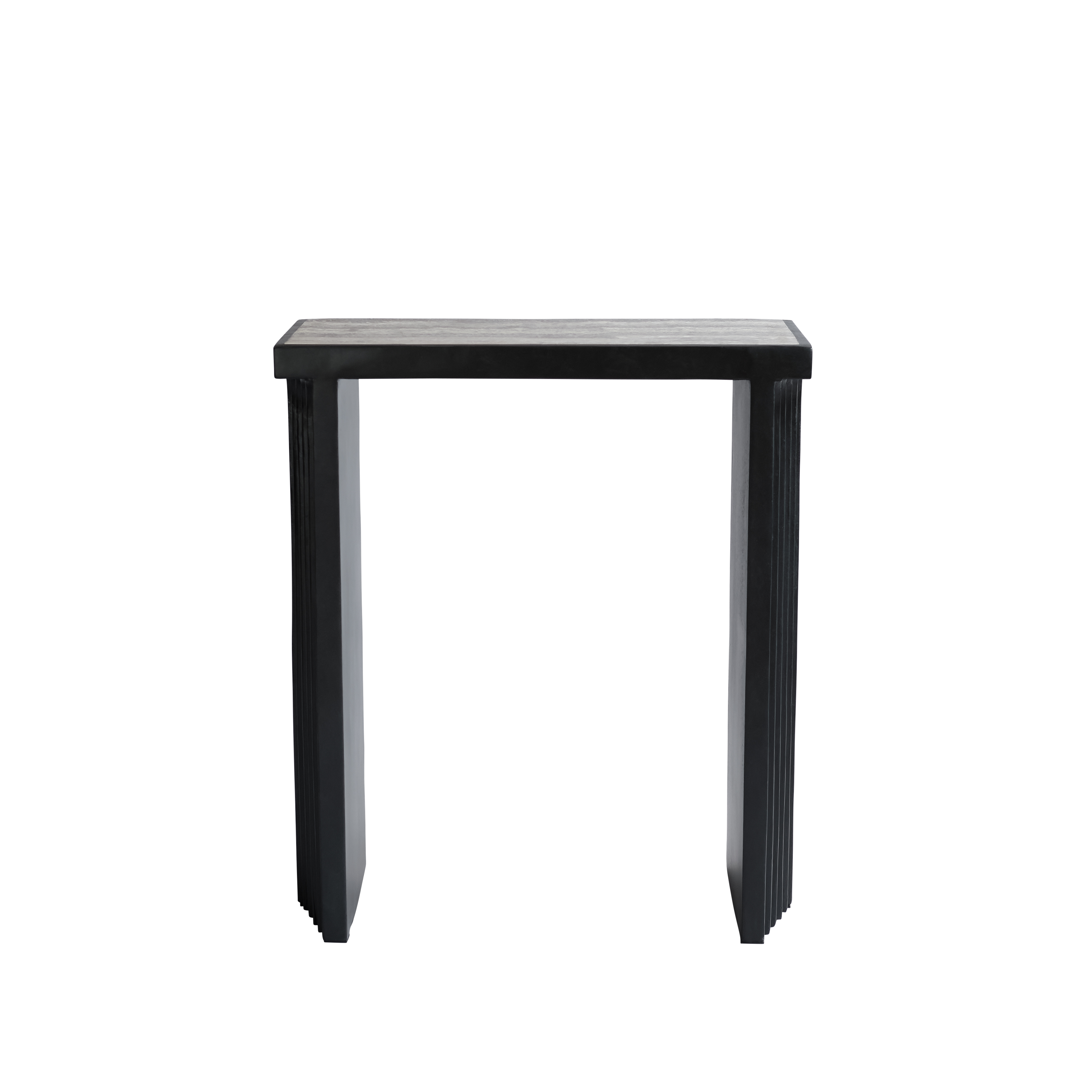 ARC Console Silver-Gray Travertine