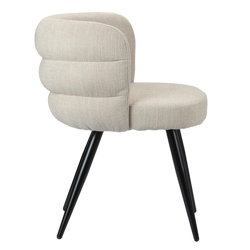 CLOUD stoel lichtbeige met zwarte basis