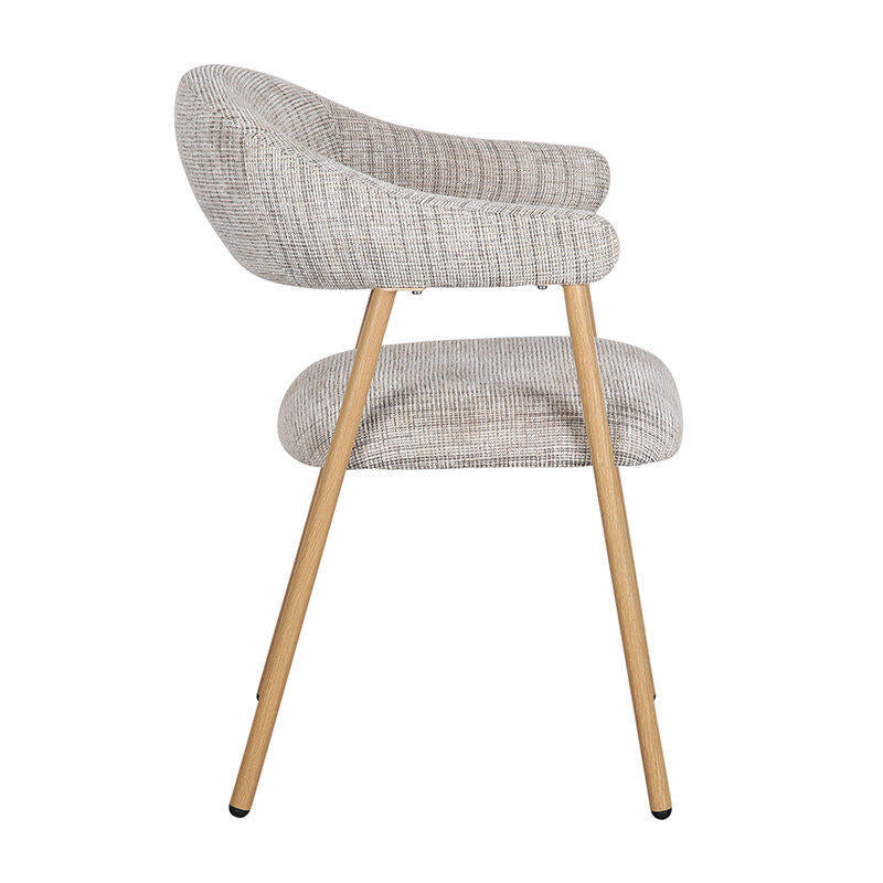 Stuhl SCANDI grau-beige mit Holzgestell