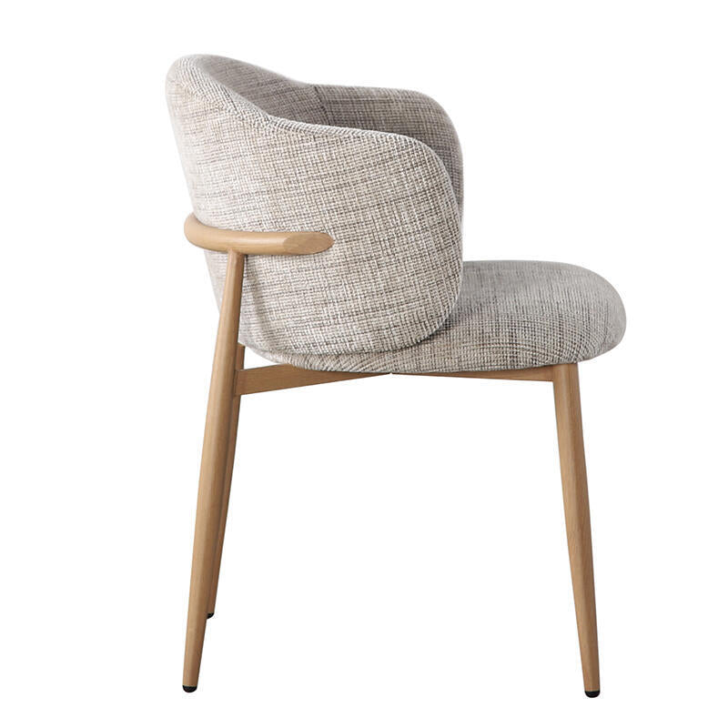Stuhl OSAKA grau-beige mit Holzgestell