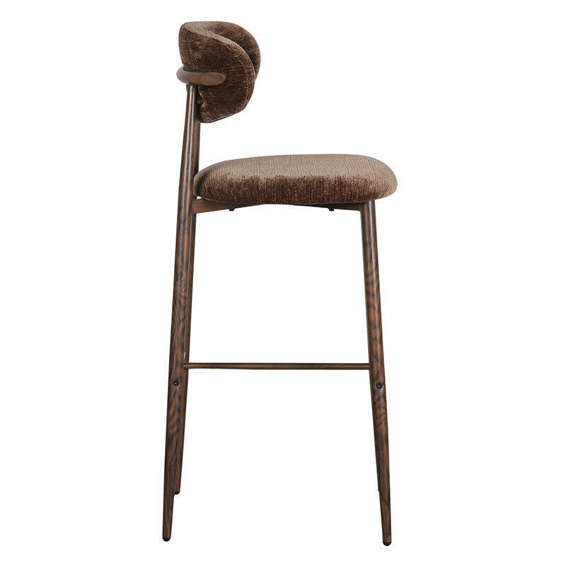 Hocker JAPANDI bruin met een donkere houten basis