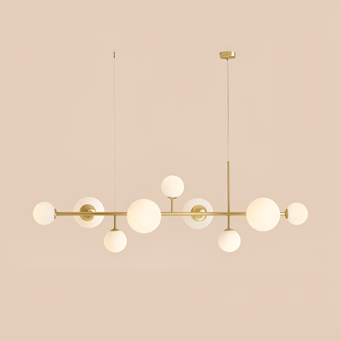 Diona long hanging lamp brass