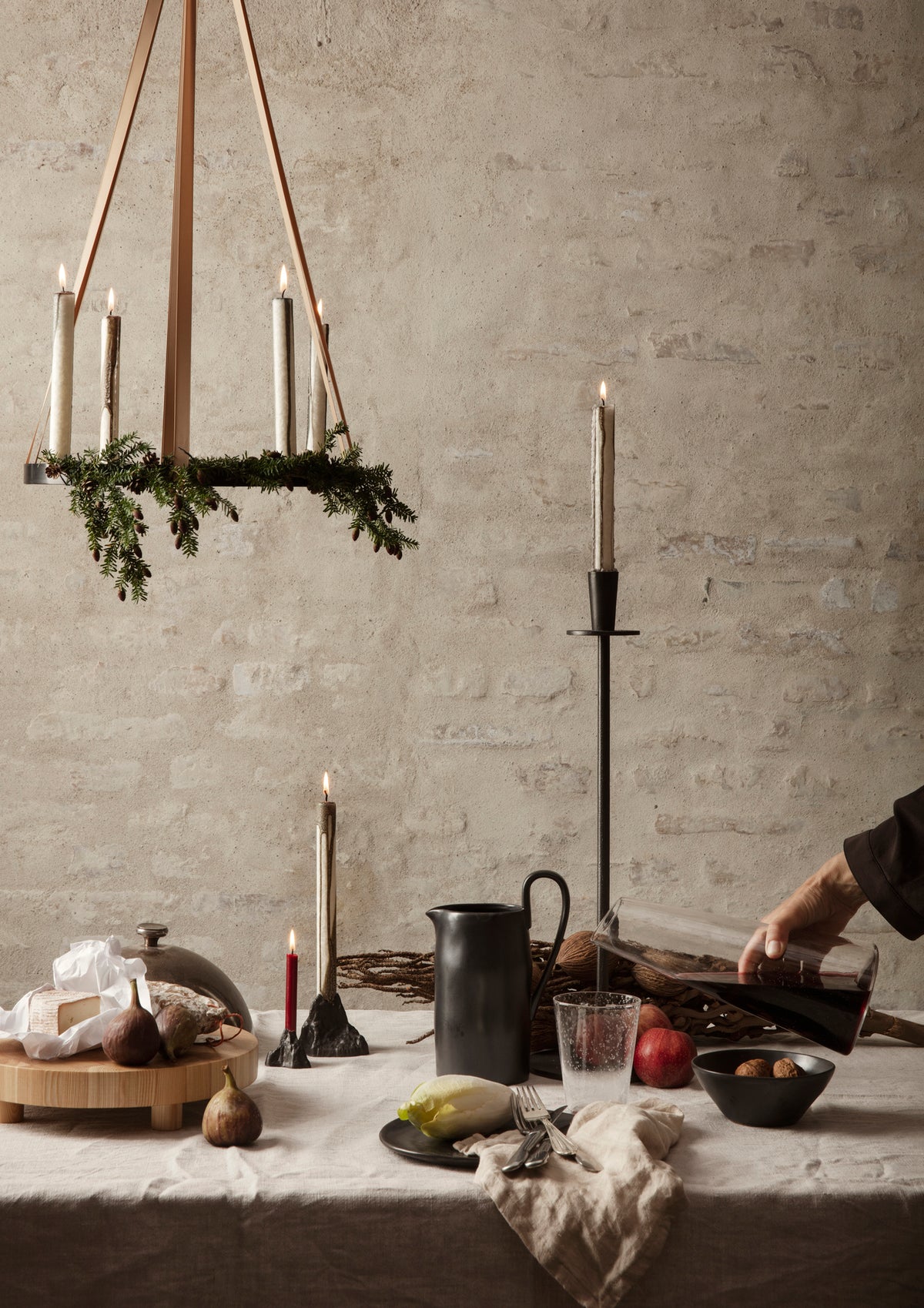 Set van LINEN servetten zandkleurig