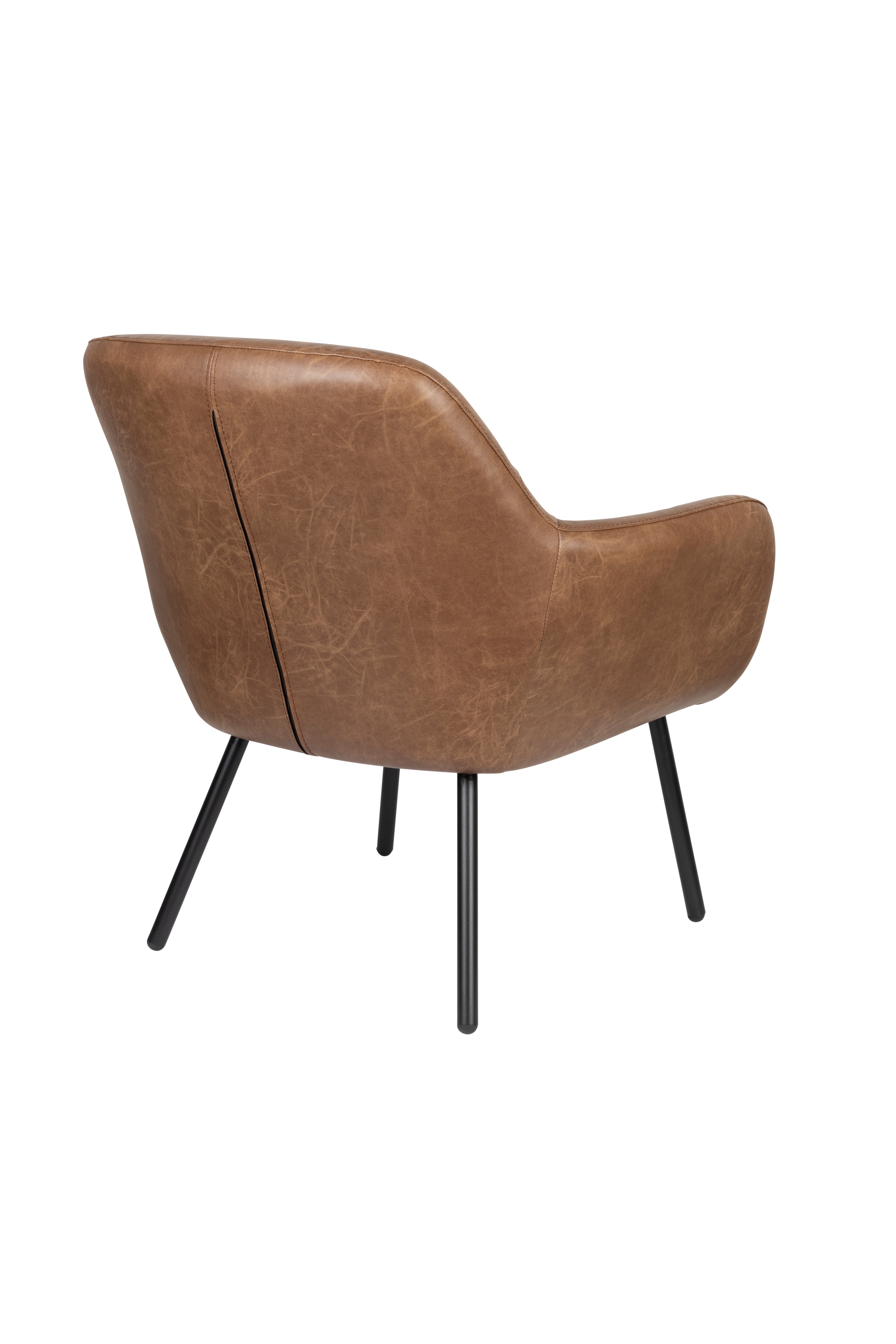 Fauteuil DUDE bruin ecologisch leer