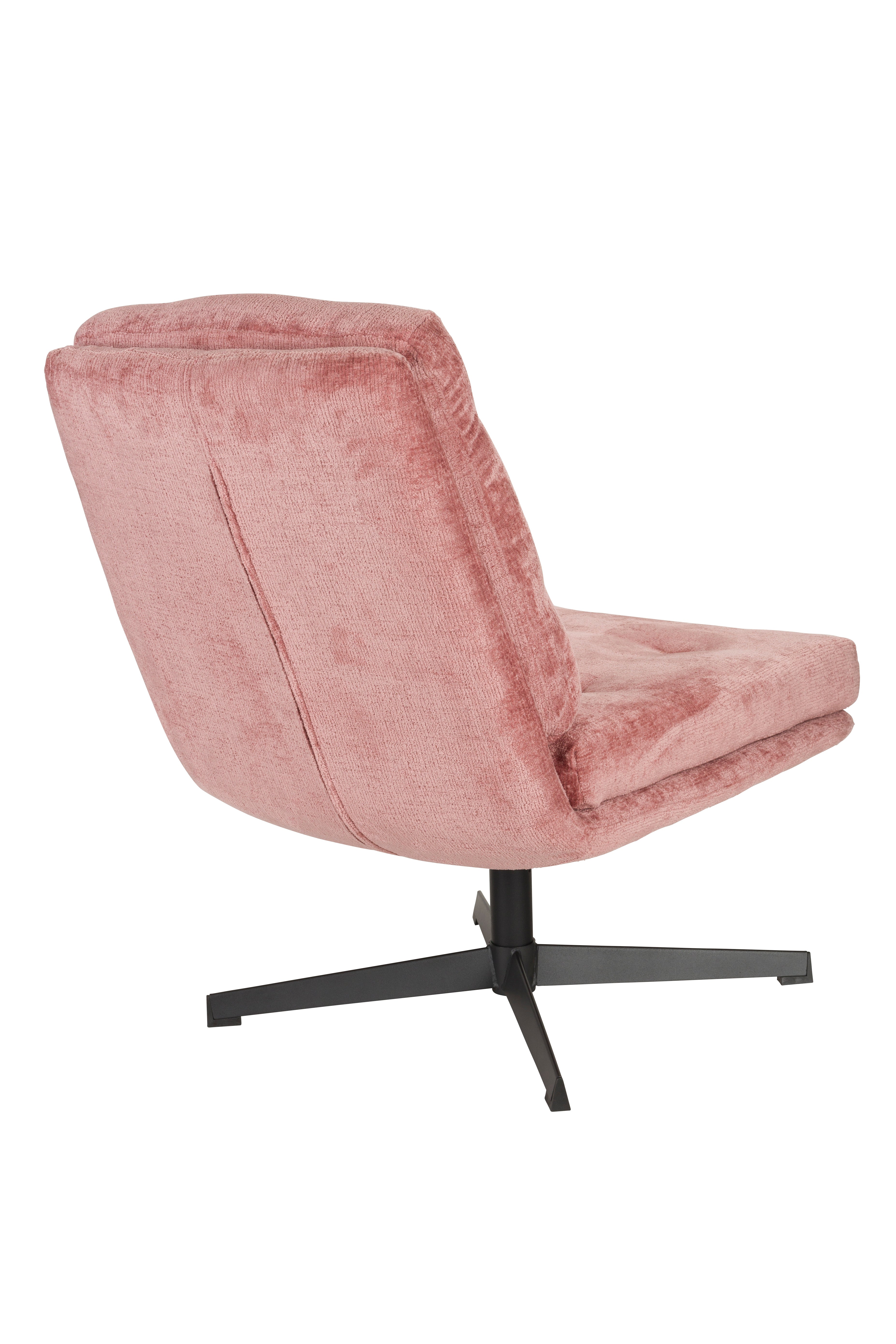Roze KAI fauteuil met zwarte basis