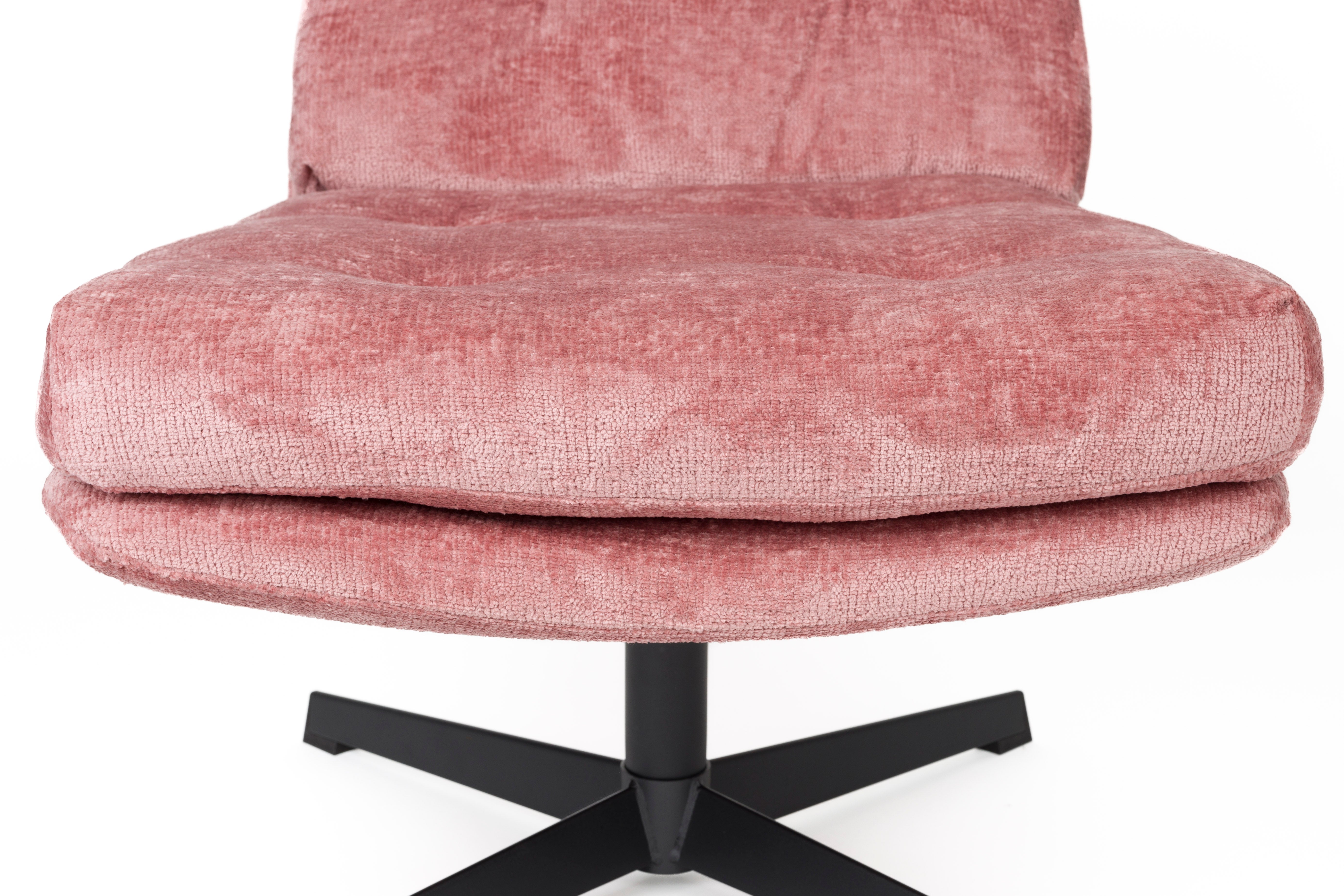 Roze KAI fauteuil met zwarte basis