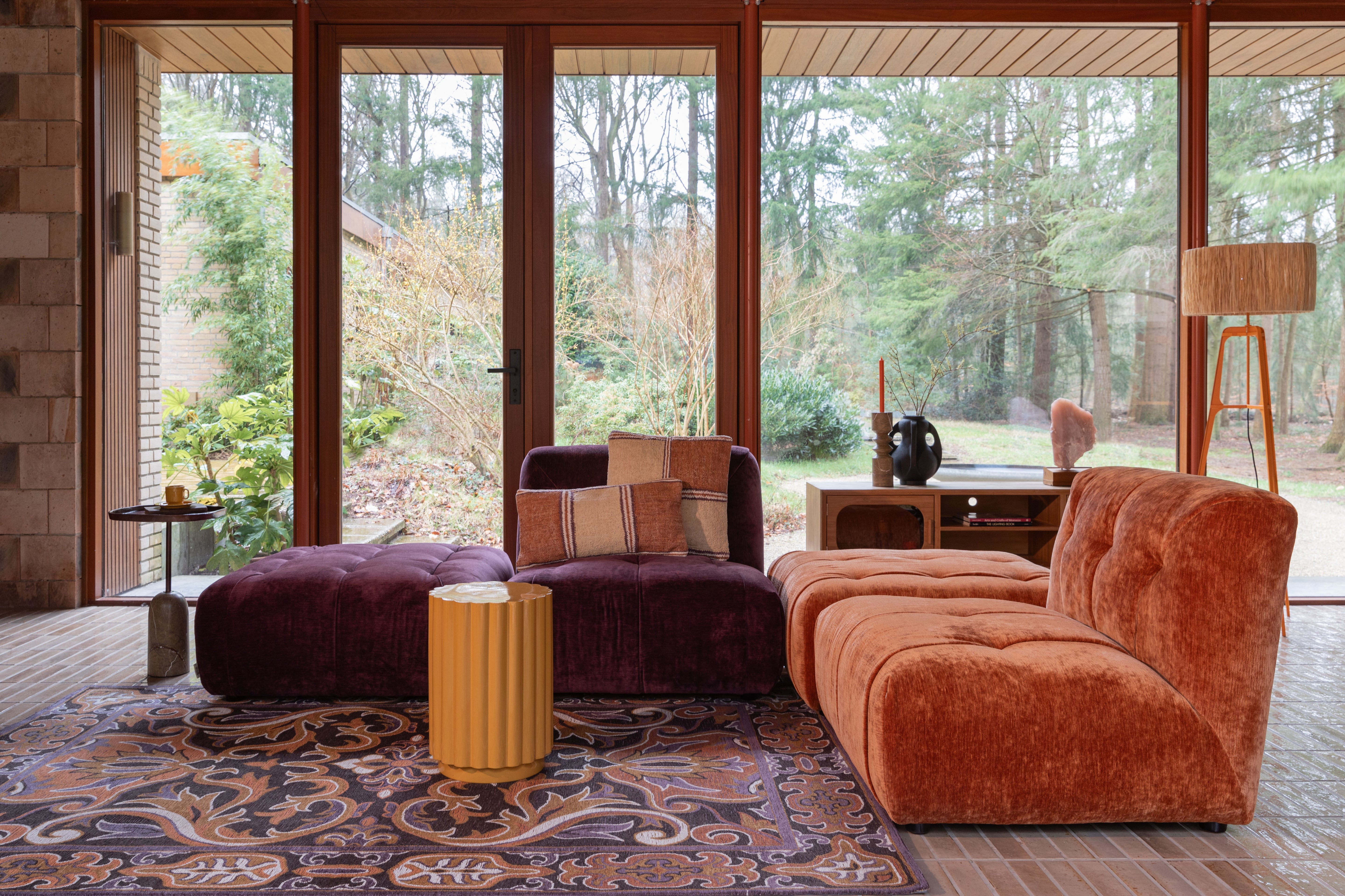 Sofa 3-sitzig GIADA kupferfarbener Samt