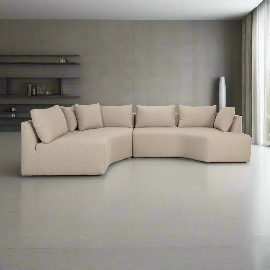 Modulares Sofa PROSPER - Endelement rechts cappuccino