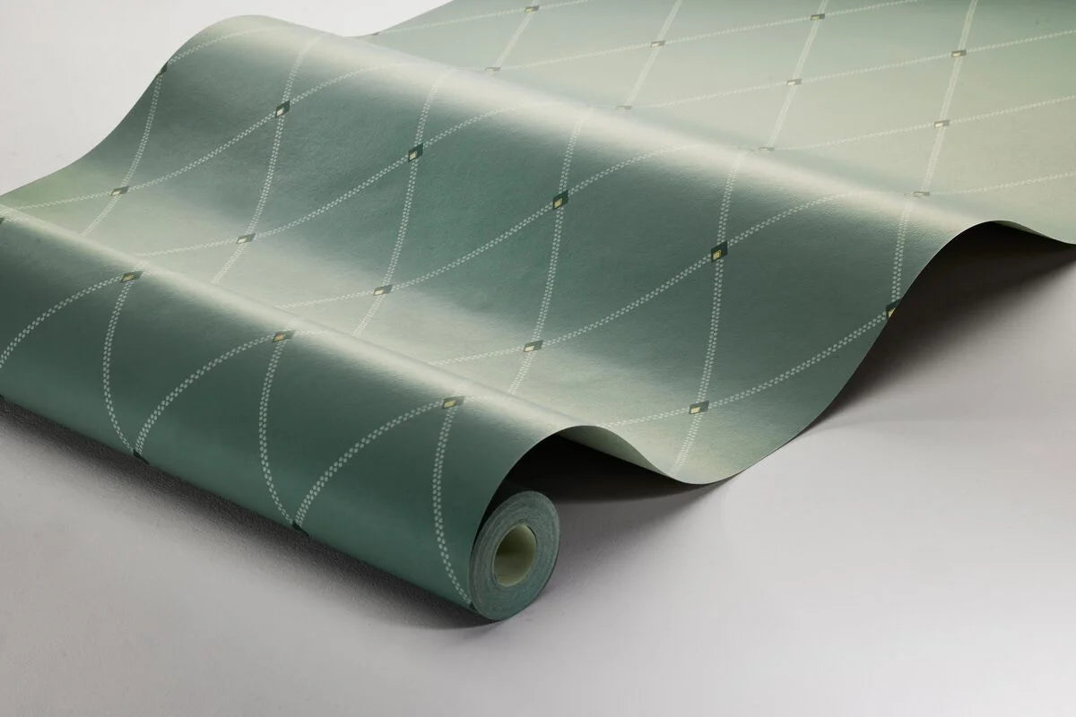 FREDRIK Dark Green Geometric Pattern Wallpaper
