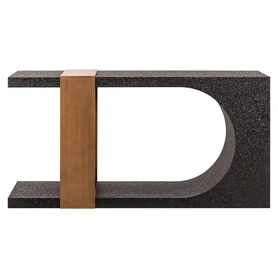 Konsolentafel BAZEL zwart met koper