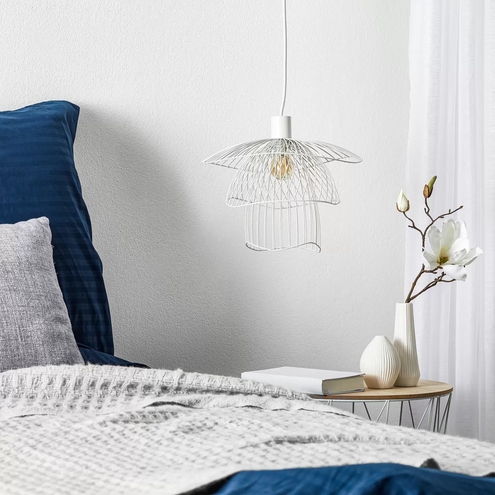Lampa wisząca PAPILLON biały – metal
